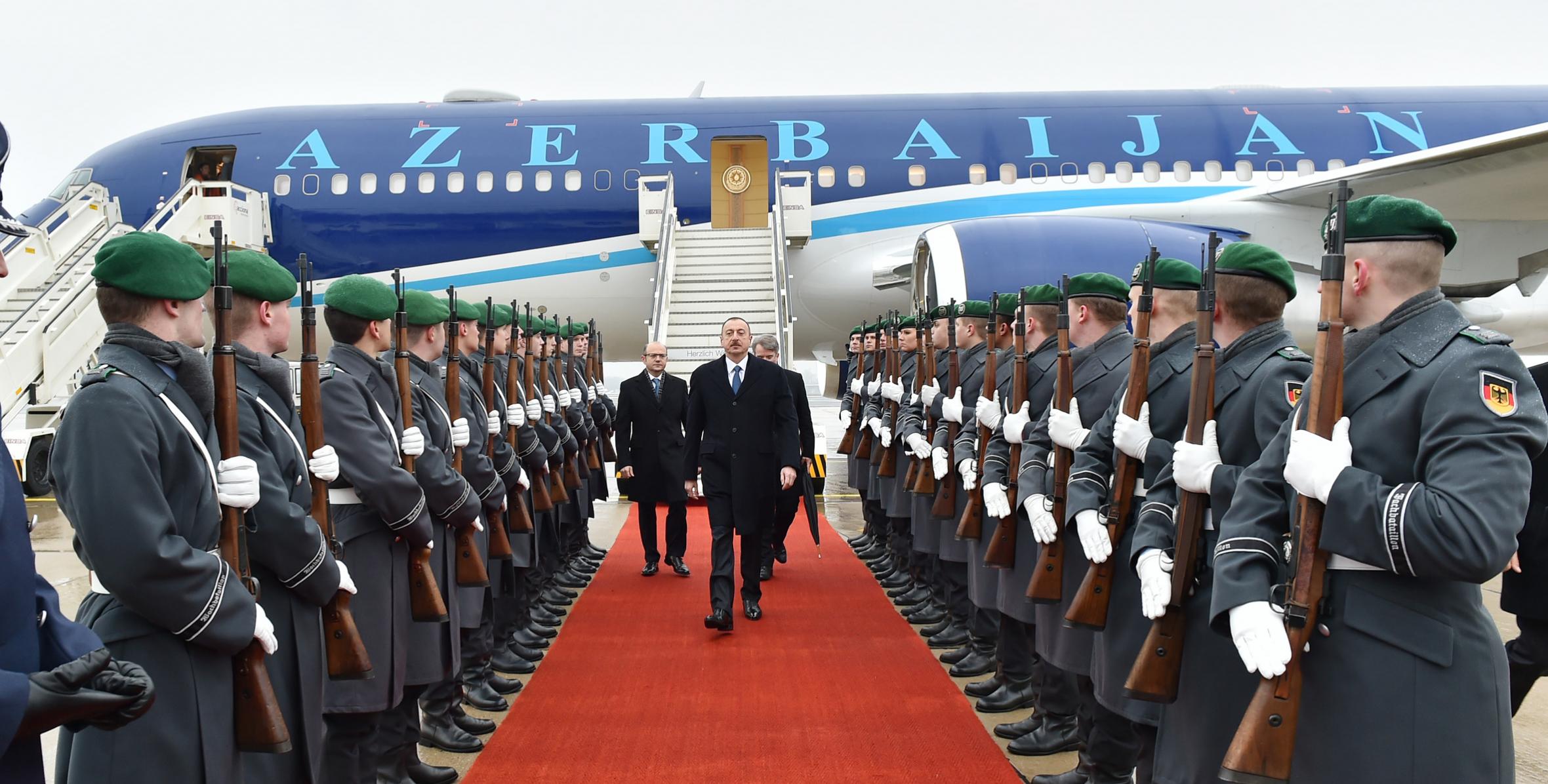 Ilham Aliyev arrived in Germany on a working visit