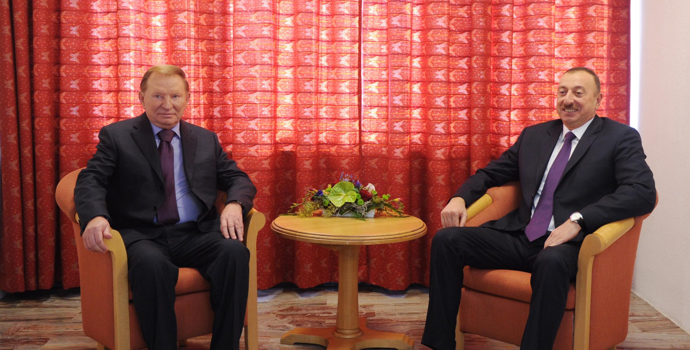 Состоялась встреча Ильхама Алиева с бывшим Президентом Украины Леонидом Кучмой