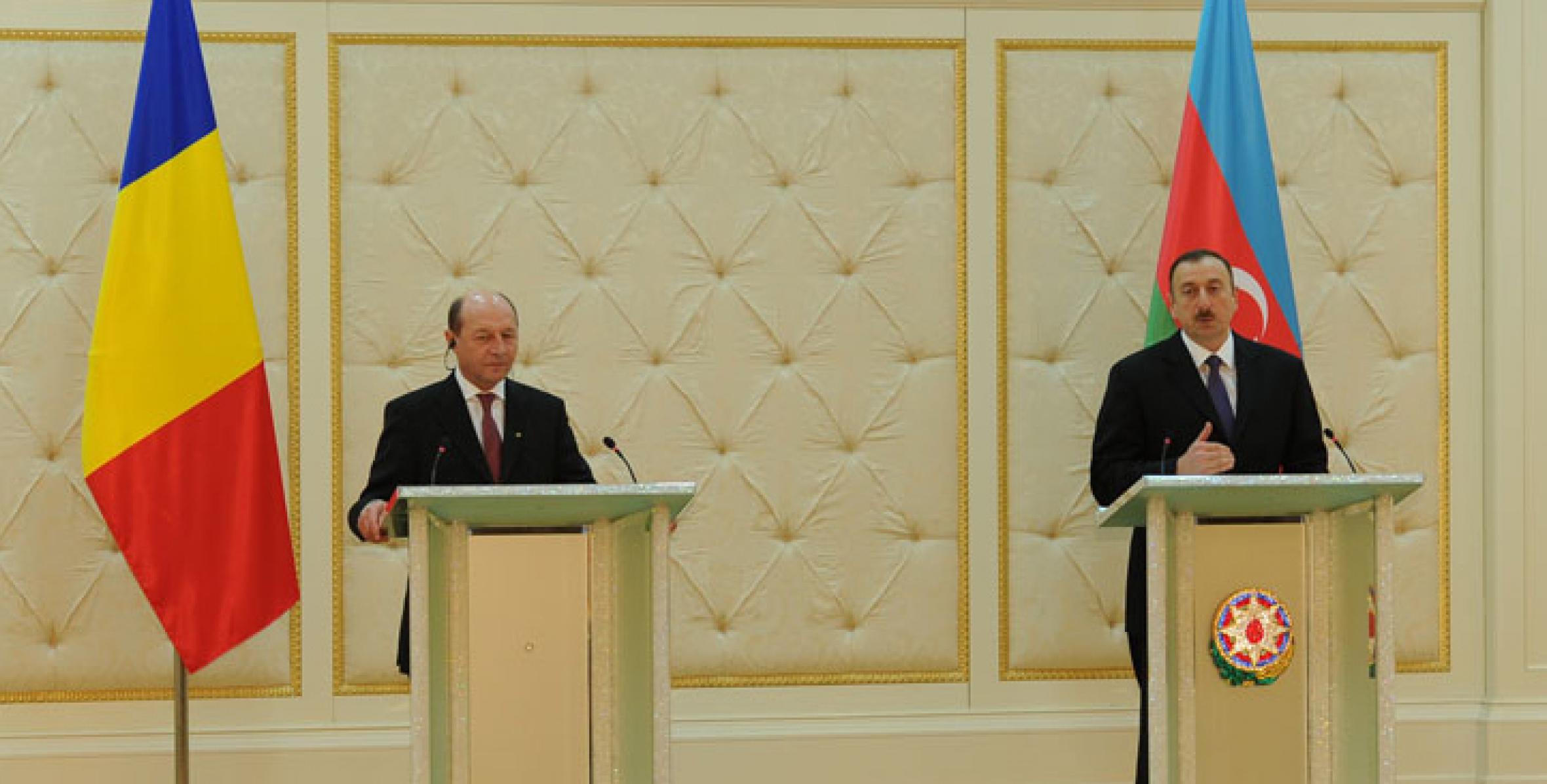 Azerbaijan and Romanian Presidents made press statements