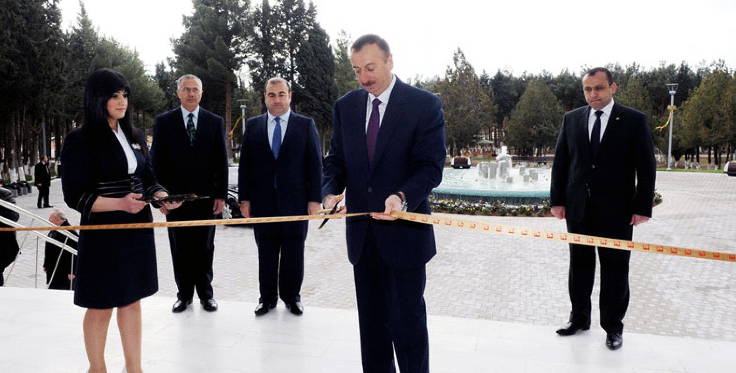 Ilham Aliyev took part at the opening of Chinar Hotel & SPA Naftalan in the city of Naftalan