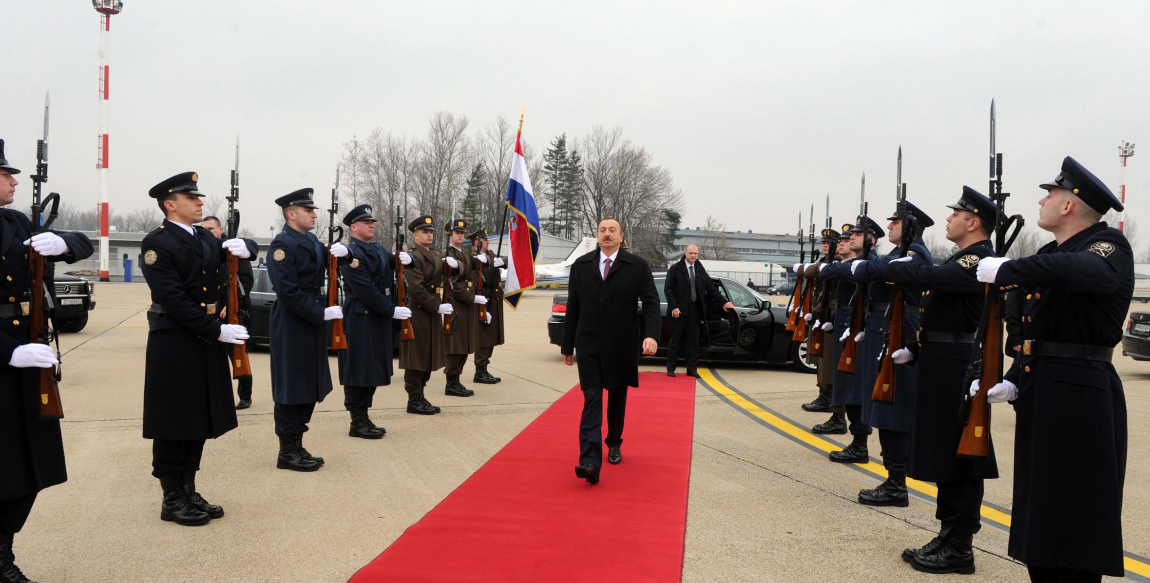 Завершился официальный визит Ильхама Алиева в Хорватию