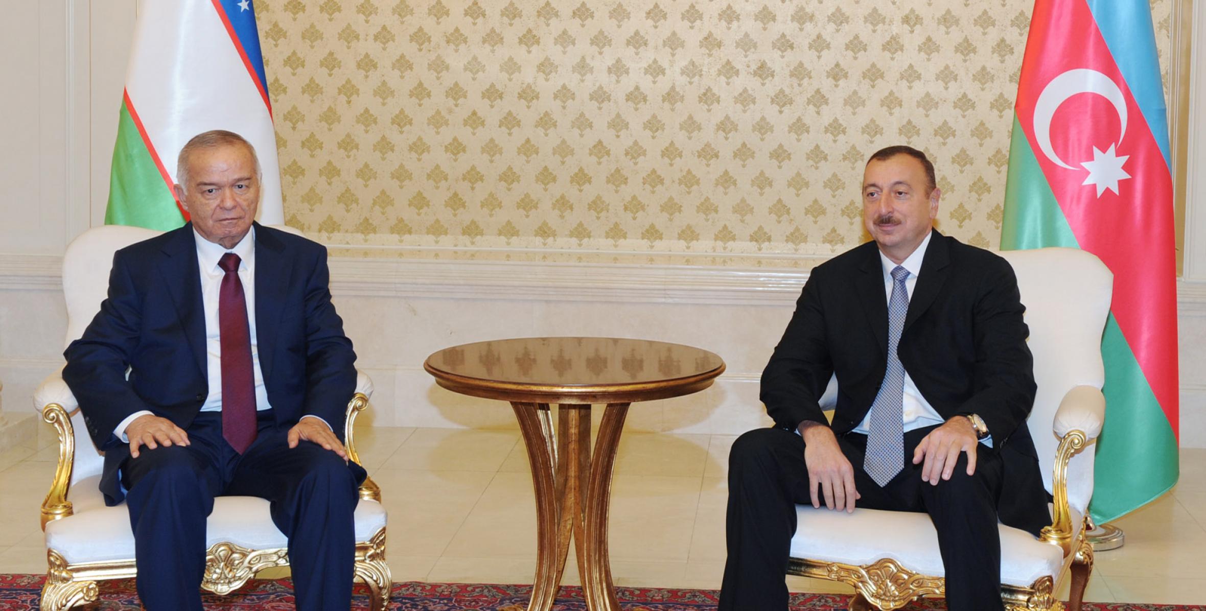 Ilham Aliyev and President of Uzbekistan Islam Karimov had a face-to-face meeting