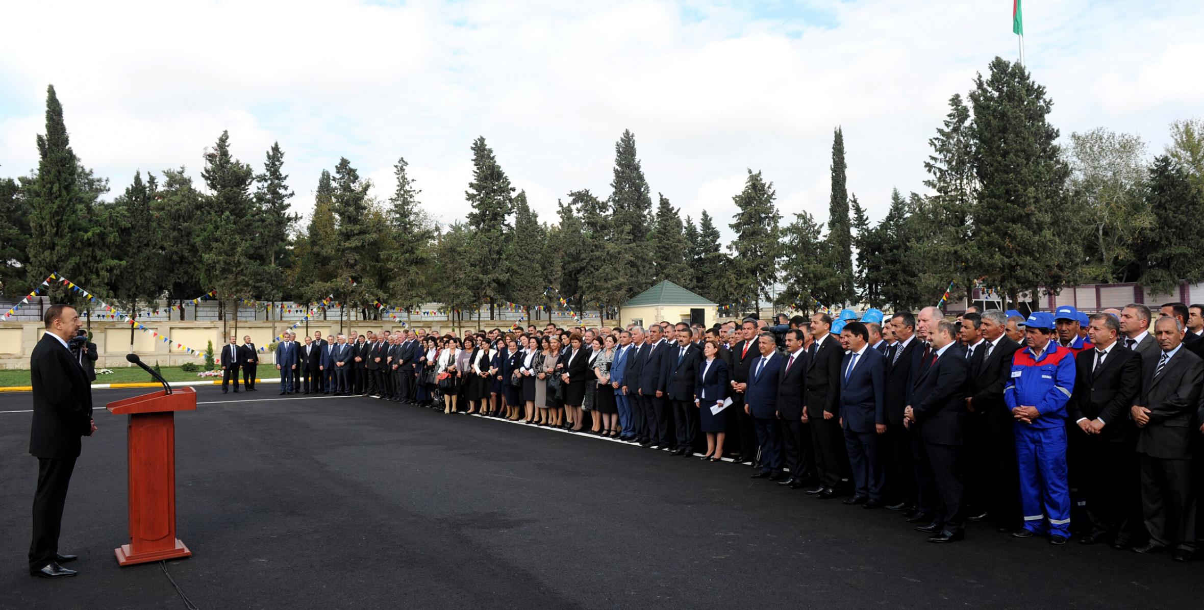 Speech by Ilham Aliyev at the ceremony to commission the Imishli municipal system of water reservoirs