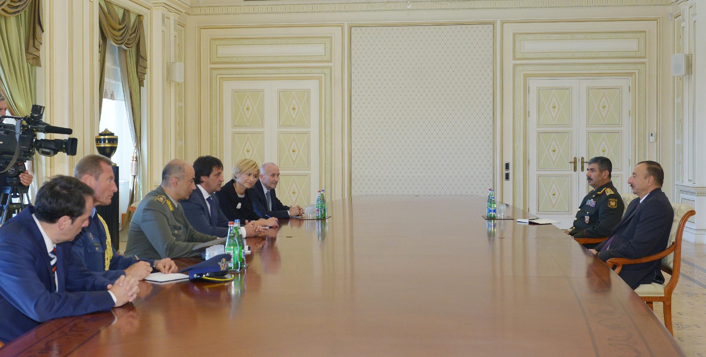 Ilham Aliyev received a delegation led by the Serbian Defense Minister