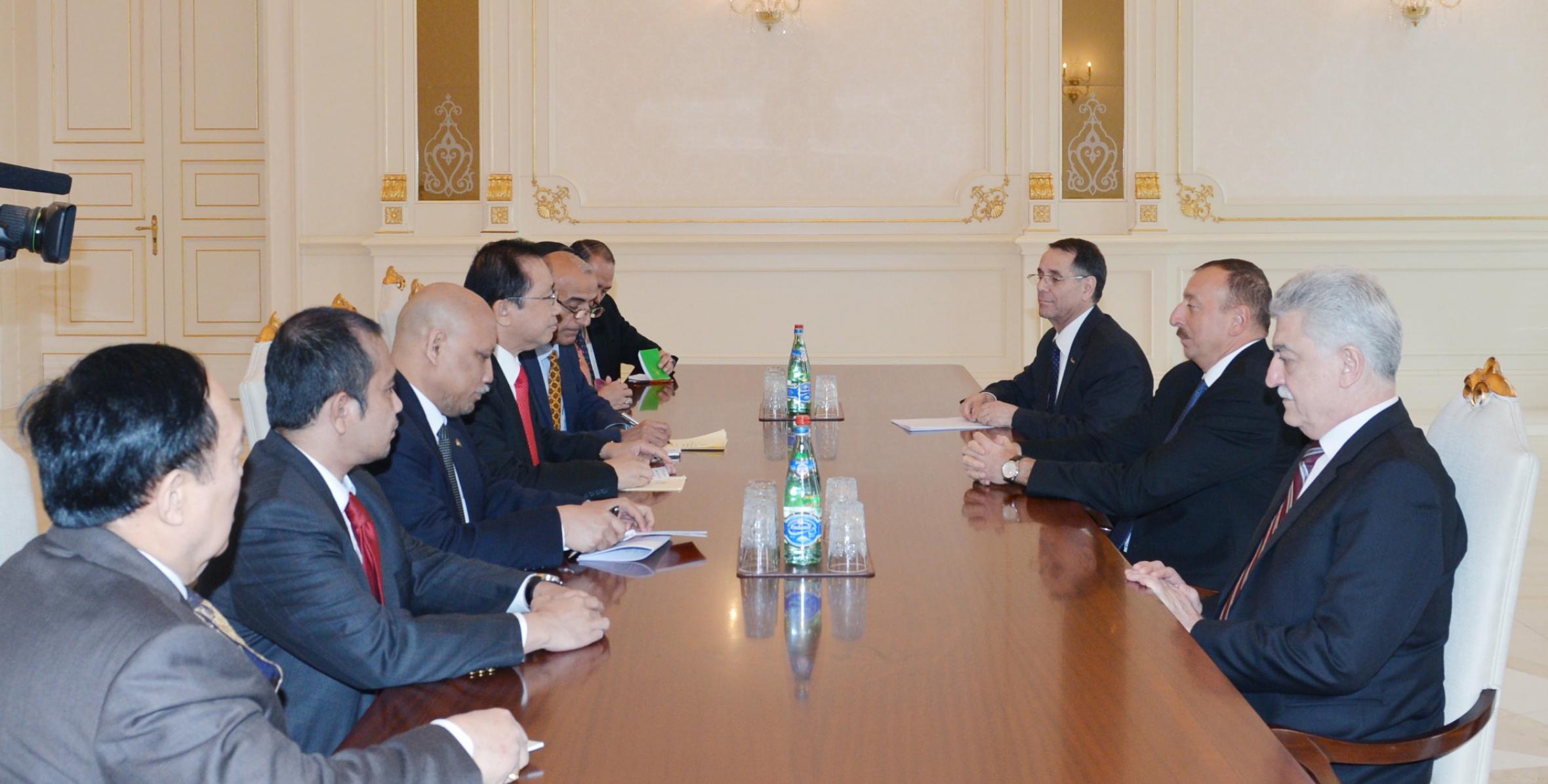 Ilham Aliyev received a delegation led by the Chairman of the House of Representatives of the Parliament of Indonesia