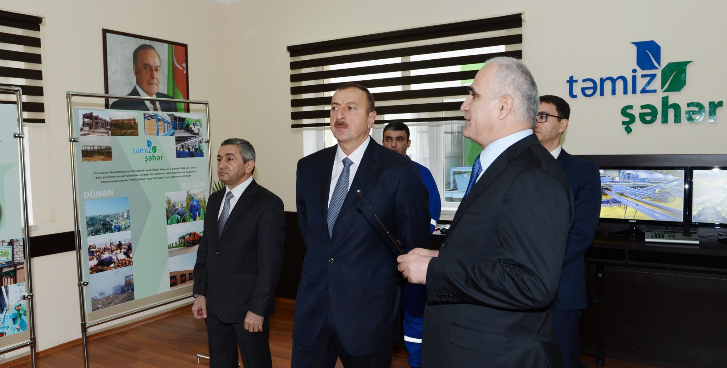 Ilham Aliyev attended the opening ceremony of the municipal solid waste sorting factory in Balakhani