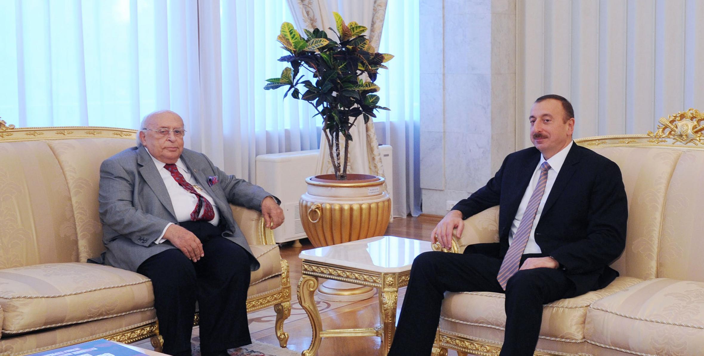 Ninth President of the Republic of Turkey Suleyman Demirel met with Ilham Aliyev