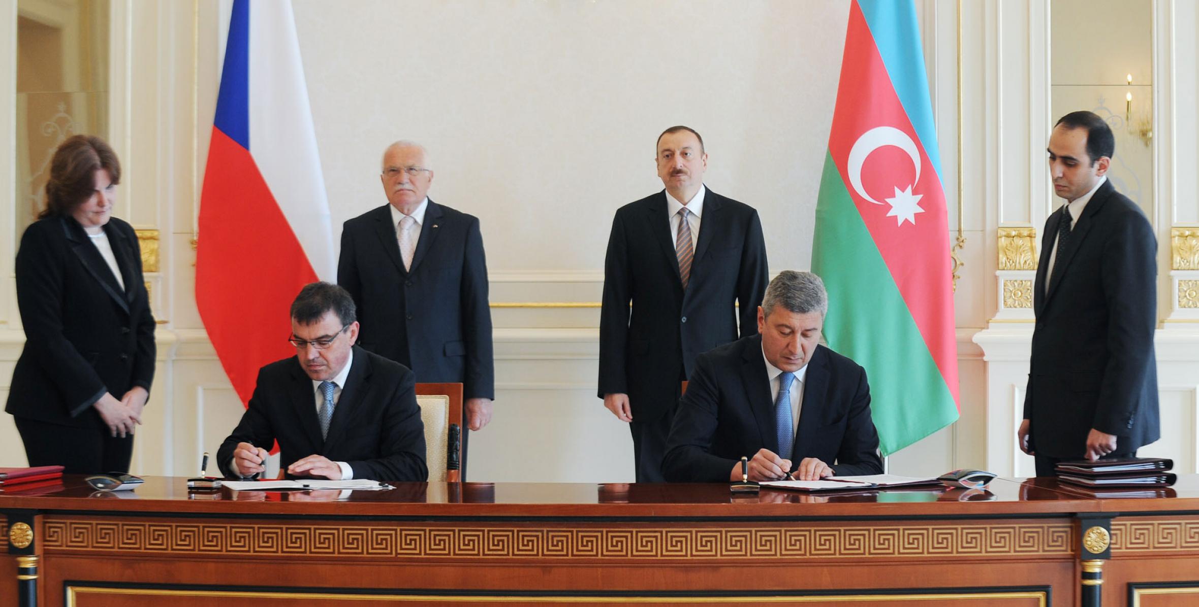 Состоялась церемония подписания азербайджано-чешских документов