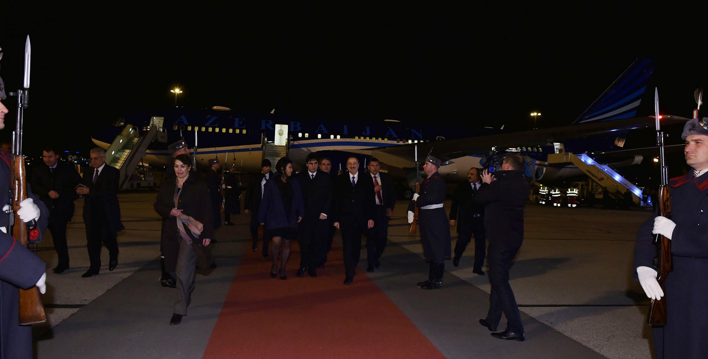 Ilham Aliyev arrived in Bulgaria on an official visit
