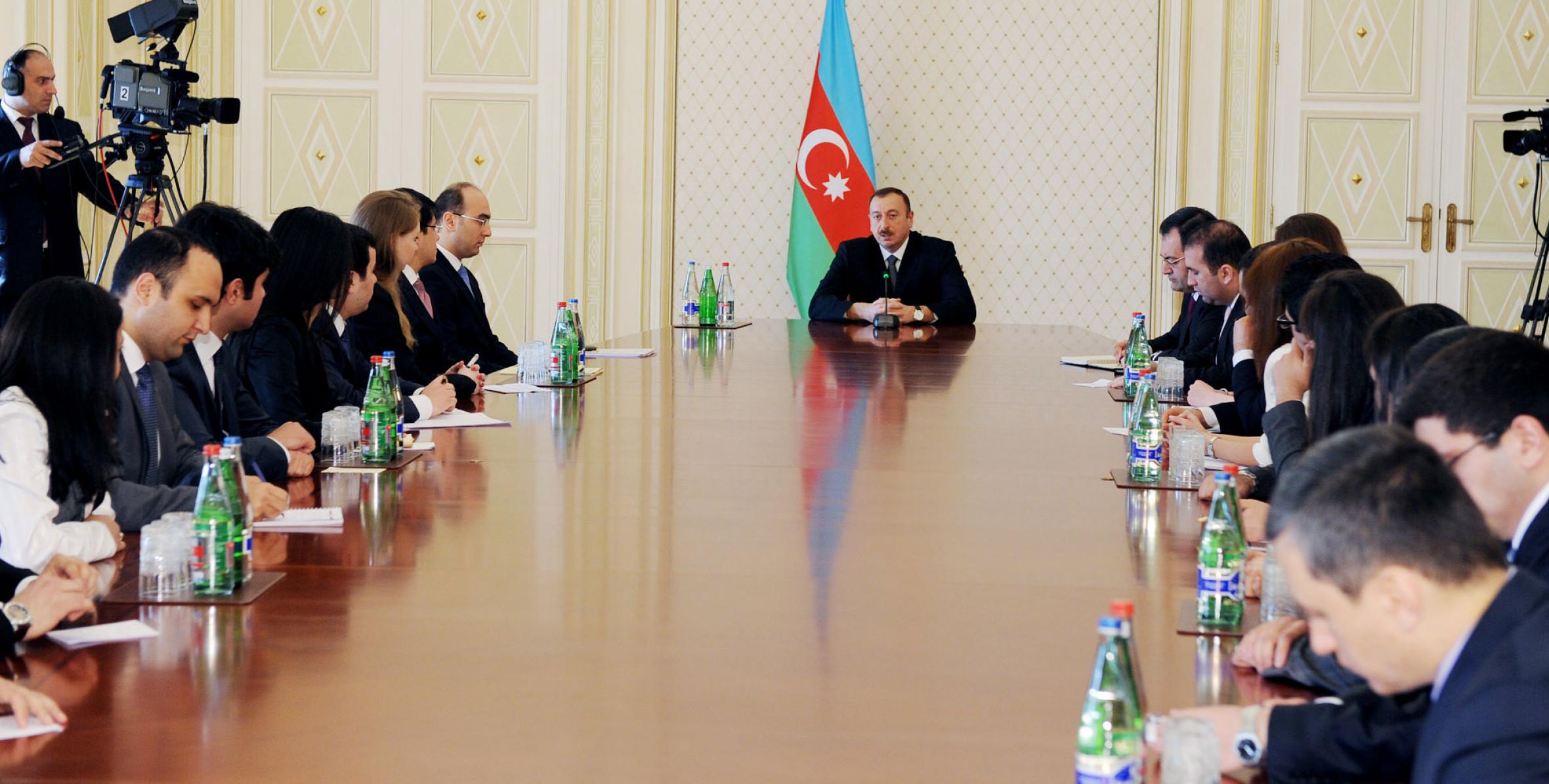 Ilham Aliyev received a group of youth and representatives of student youth organisations