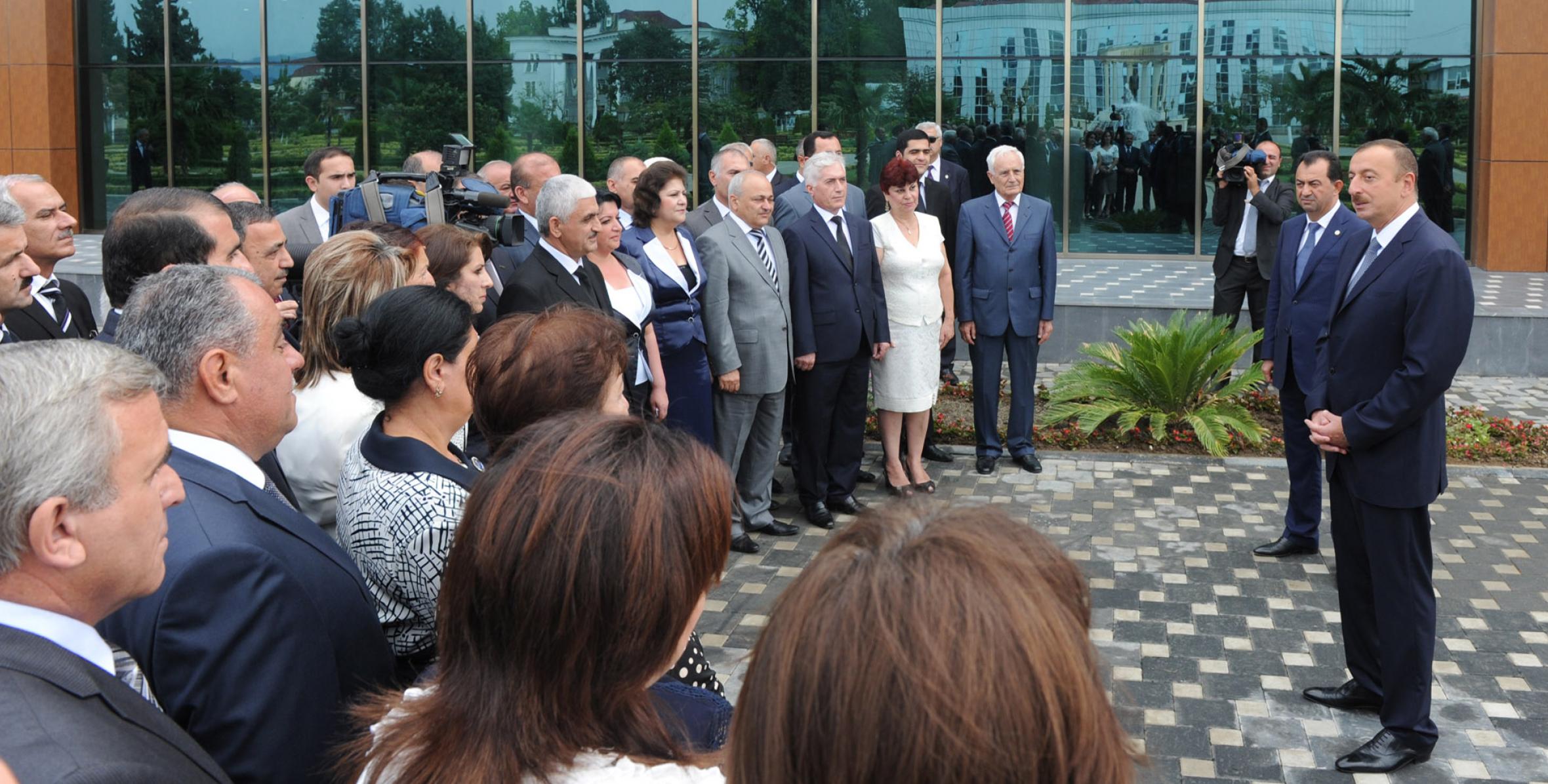 Lənkəranda Heydər Əliyev Mərkəzinin yenidənqurmadan sonra açılışında İlham Əliyevin nitqi