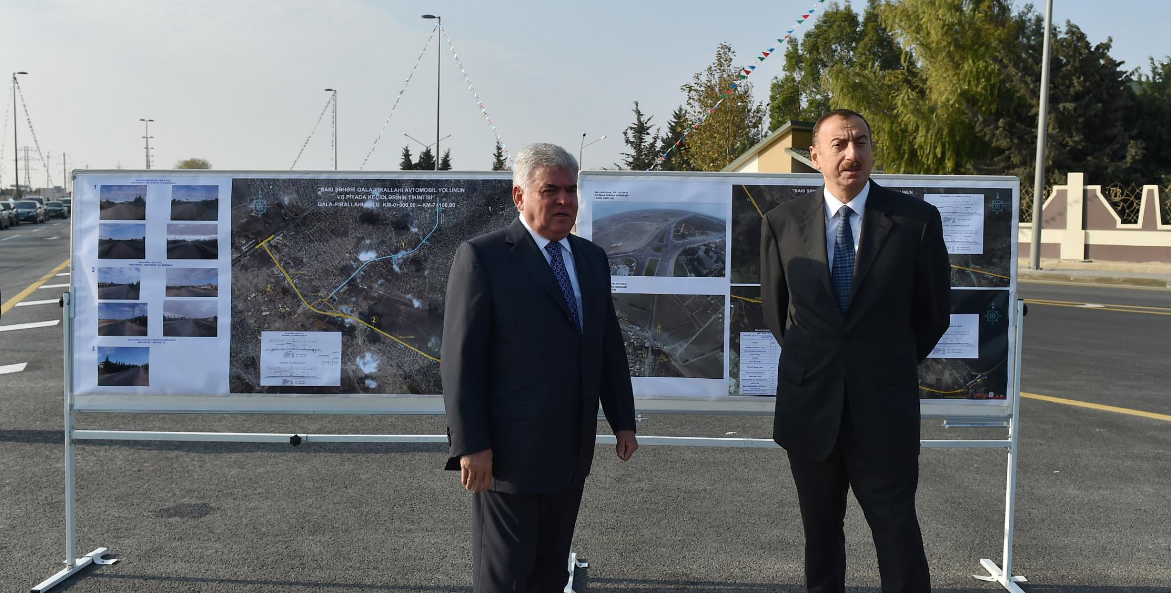 Ильхам Алиев принял участие в открытии первого участка автомобильной дороги Гала-Пираллахи