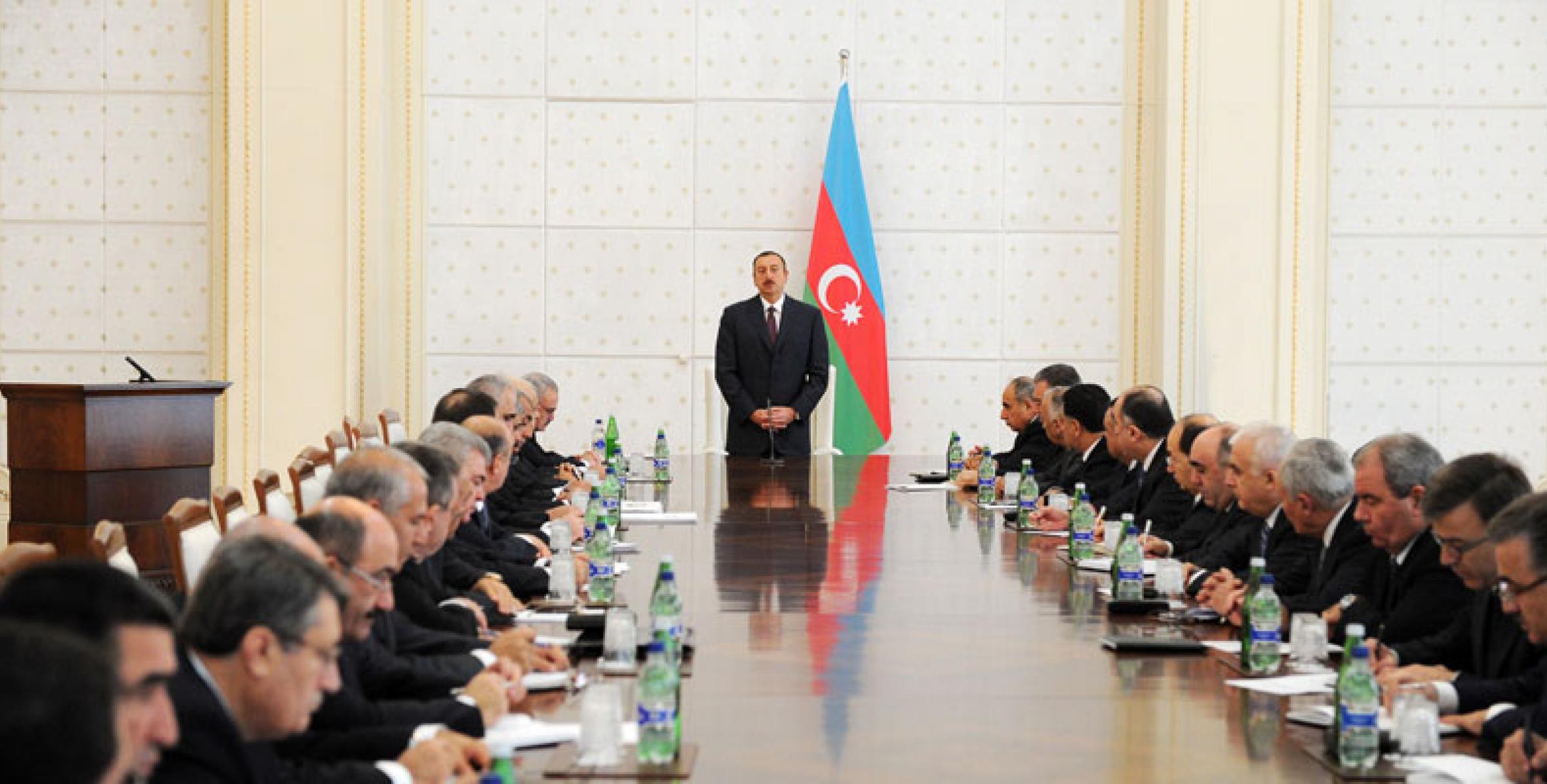 Заключительная речь Ильхама Алиева на заседании Кабинета Министров, посвященное итогам социально-экономического развития за девять месяцев 2010 года