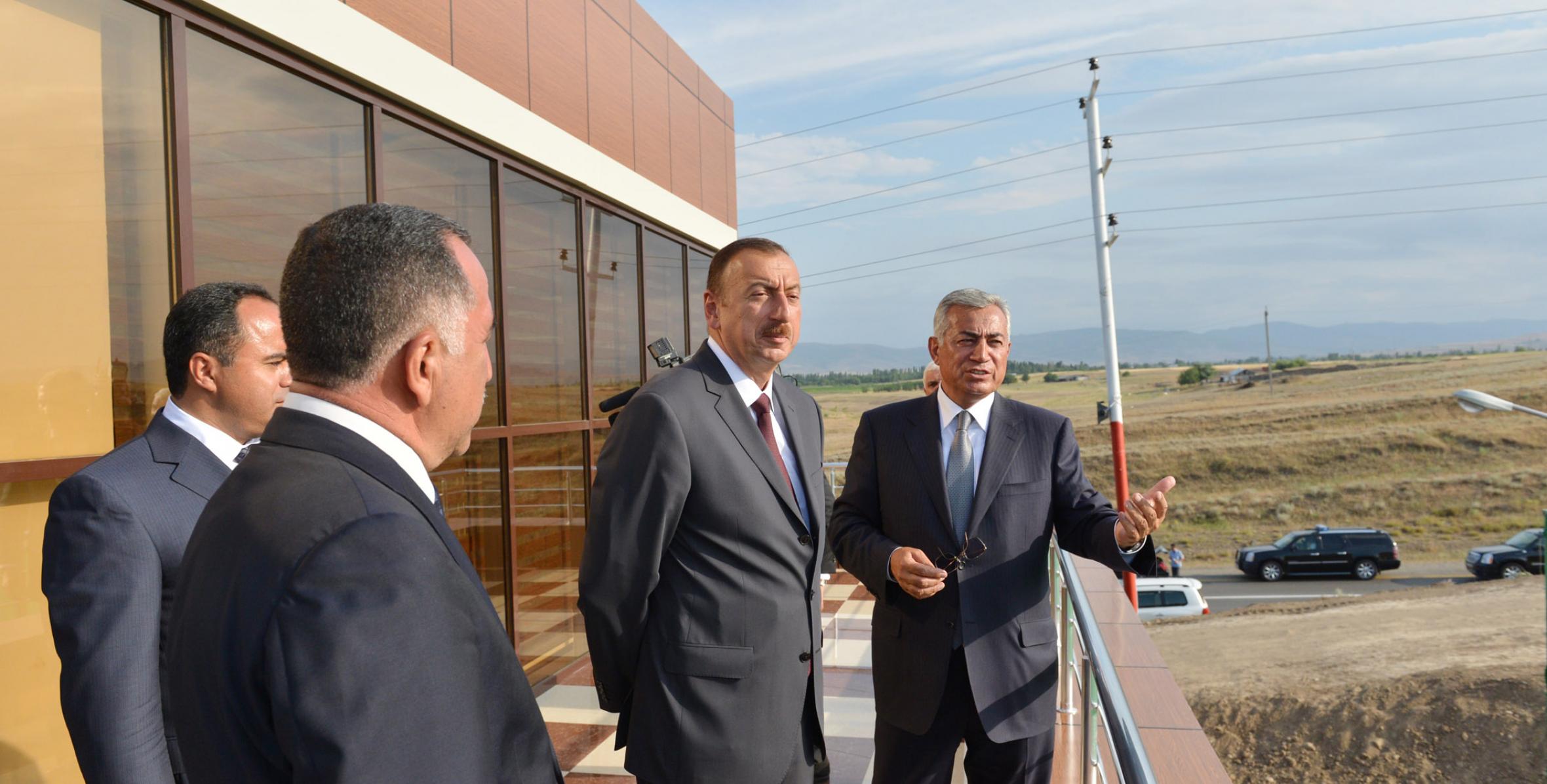 Ilham Aliyev reviewed the Agstafa paintball and shooting center