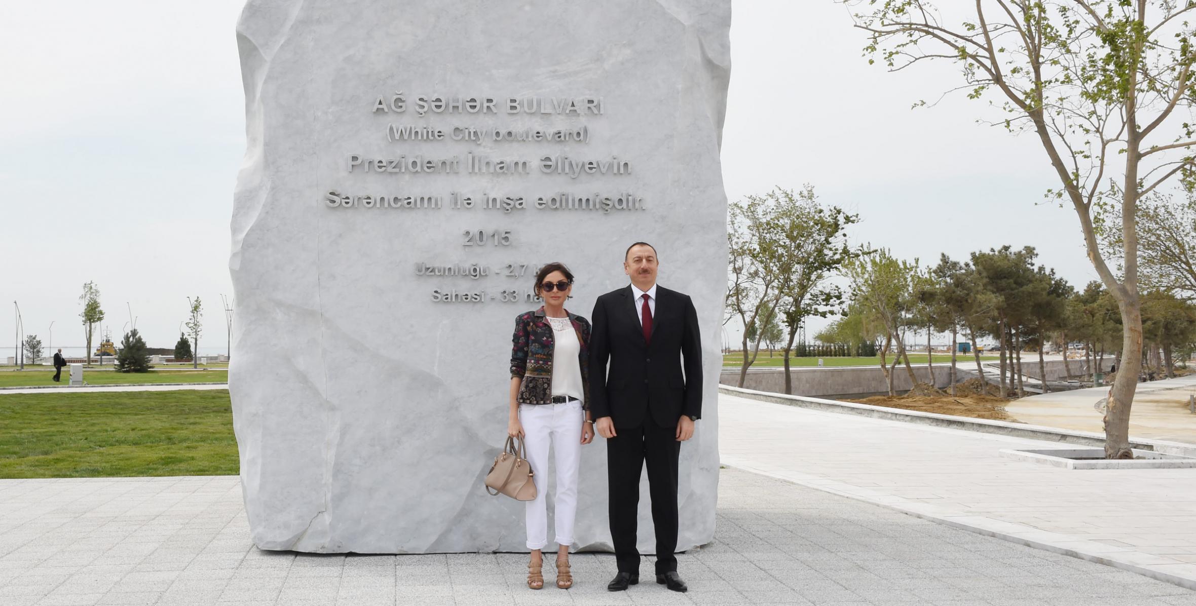 Ilham Aliyev reviewed the Baku White City boulevard