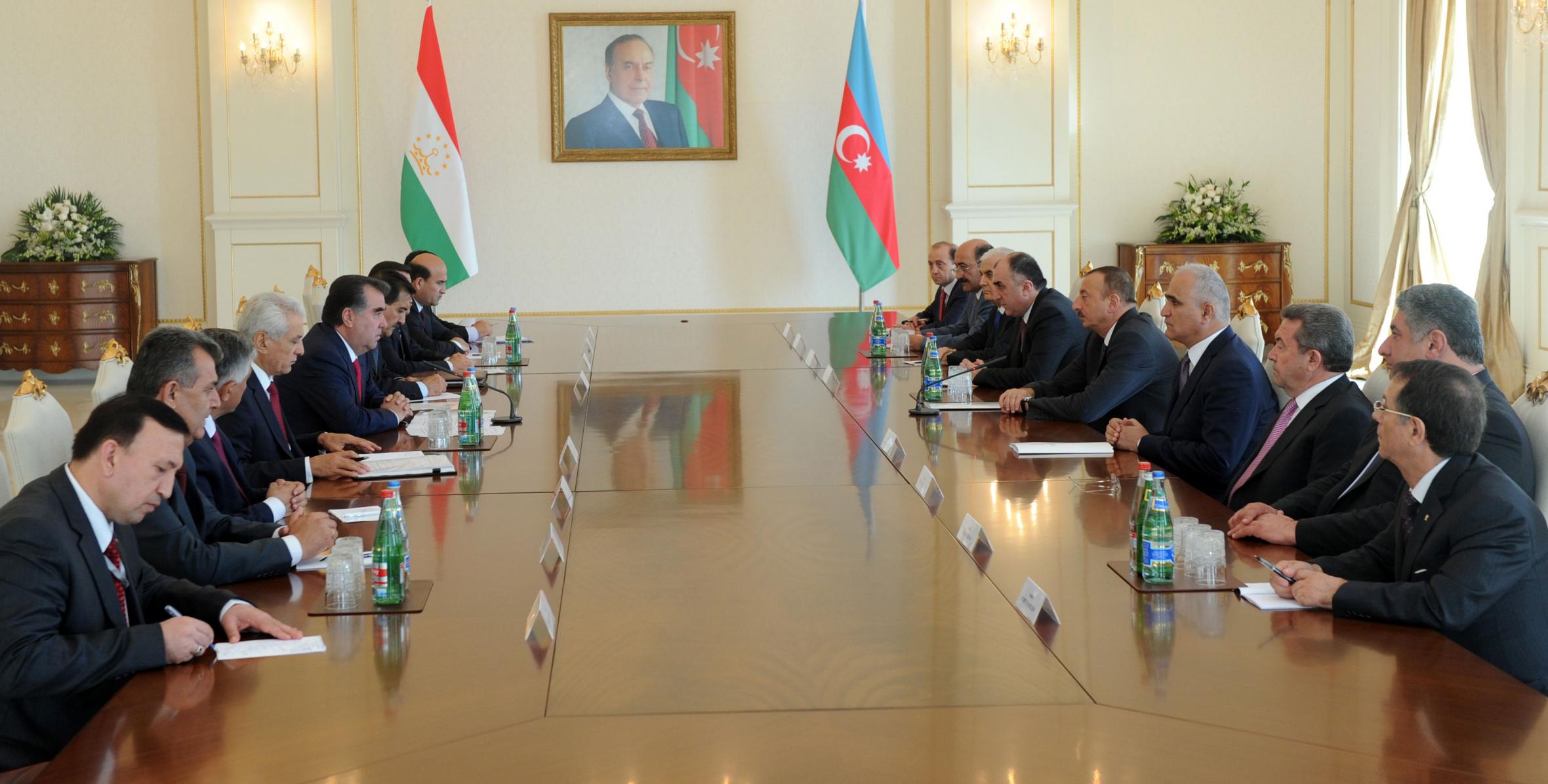 Azərbaycan və Tacikistan prezidentlərinin geniş tərkibdə görüşü olmuşdur