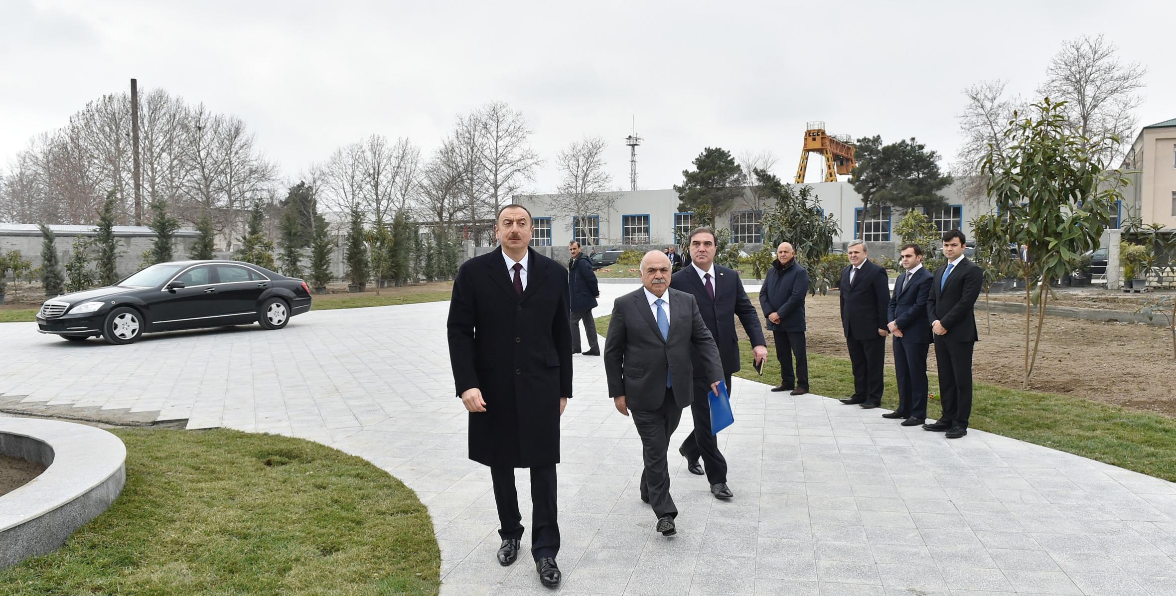 Ilham Aliyev reviewed the progress of construction at Aghsaray hotel in Mingachevir