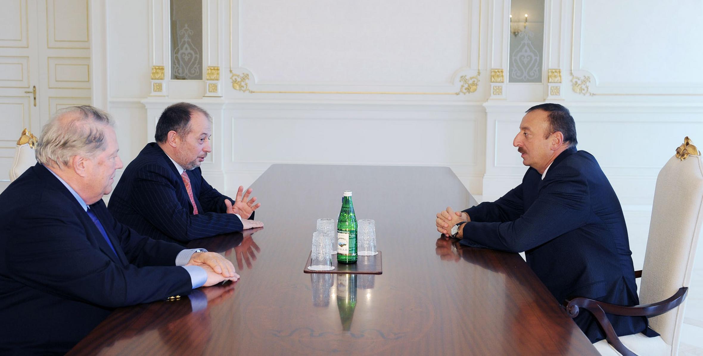 Ilham Aliyev received the Honorary President of the Russian Olympic Committee and the President of the European Shooting Confederation