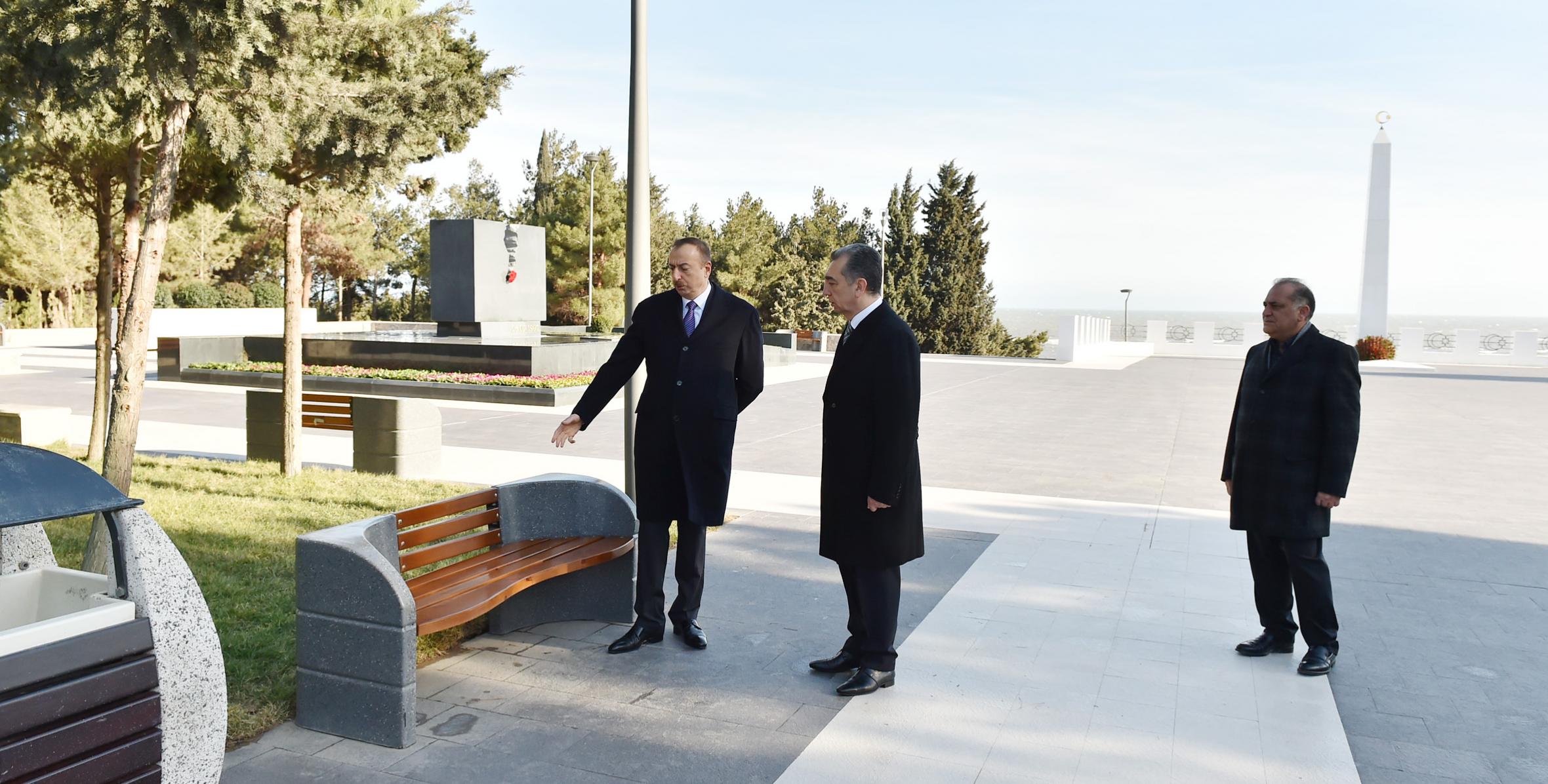 Ilham Aliyev reviewed the ongoing reconstruction work in the city culture and recreation park after Nasimi in Sumgayit