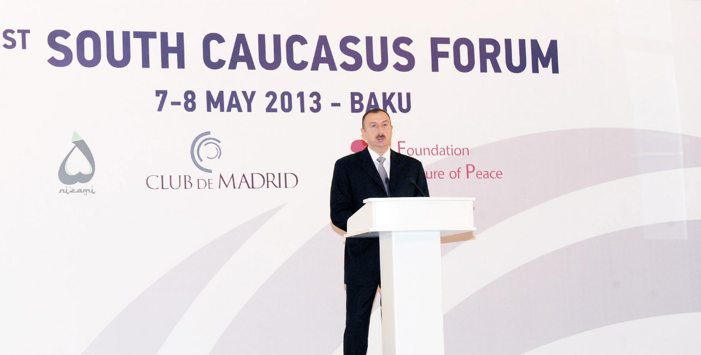 Speech by Ilham Aliyev at the opening ceremony of the First South Caucasus Forum