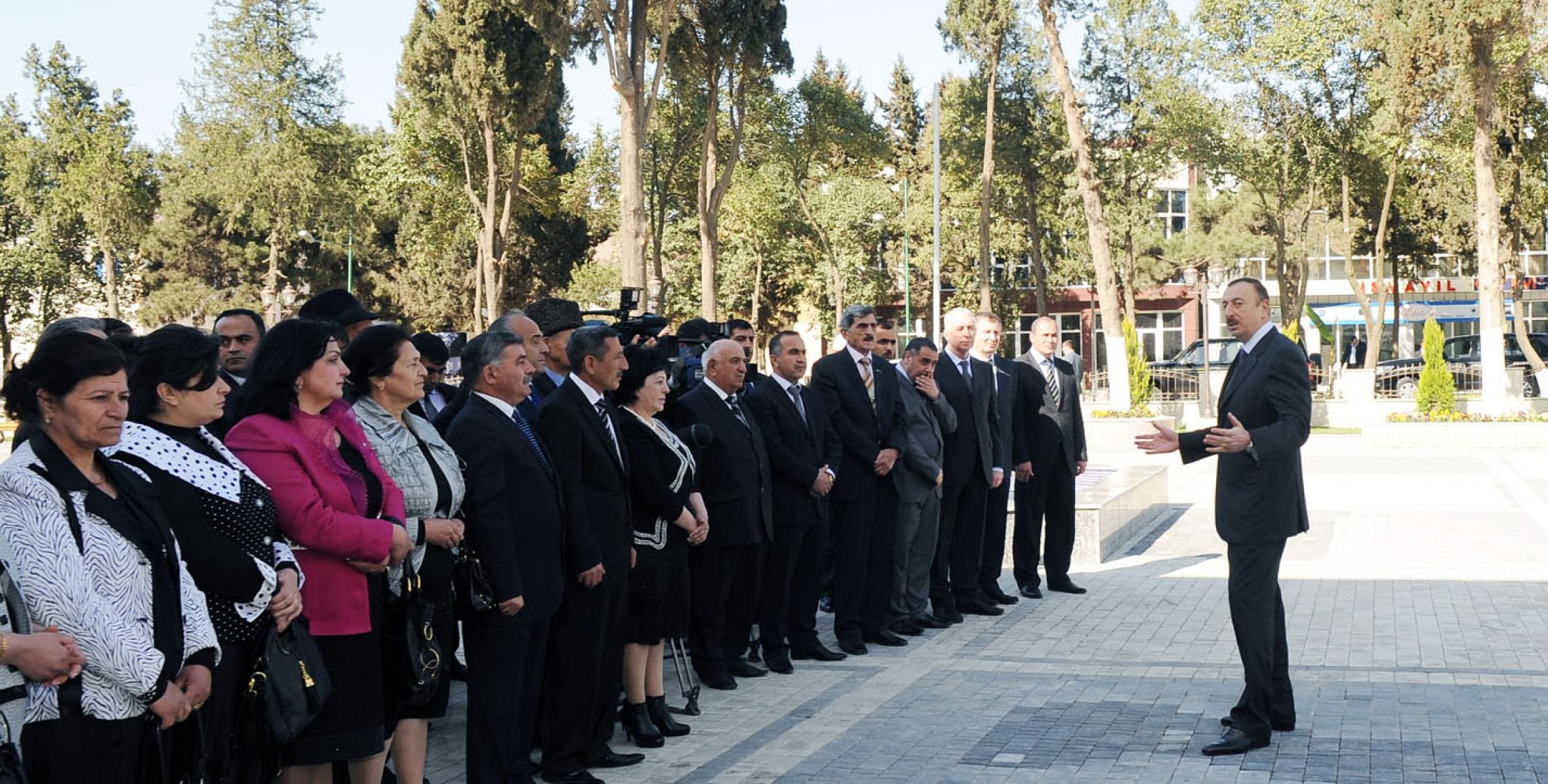 Ilham Aliyev met with the public of Masalli District