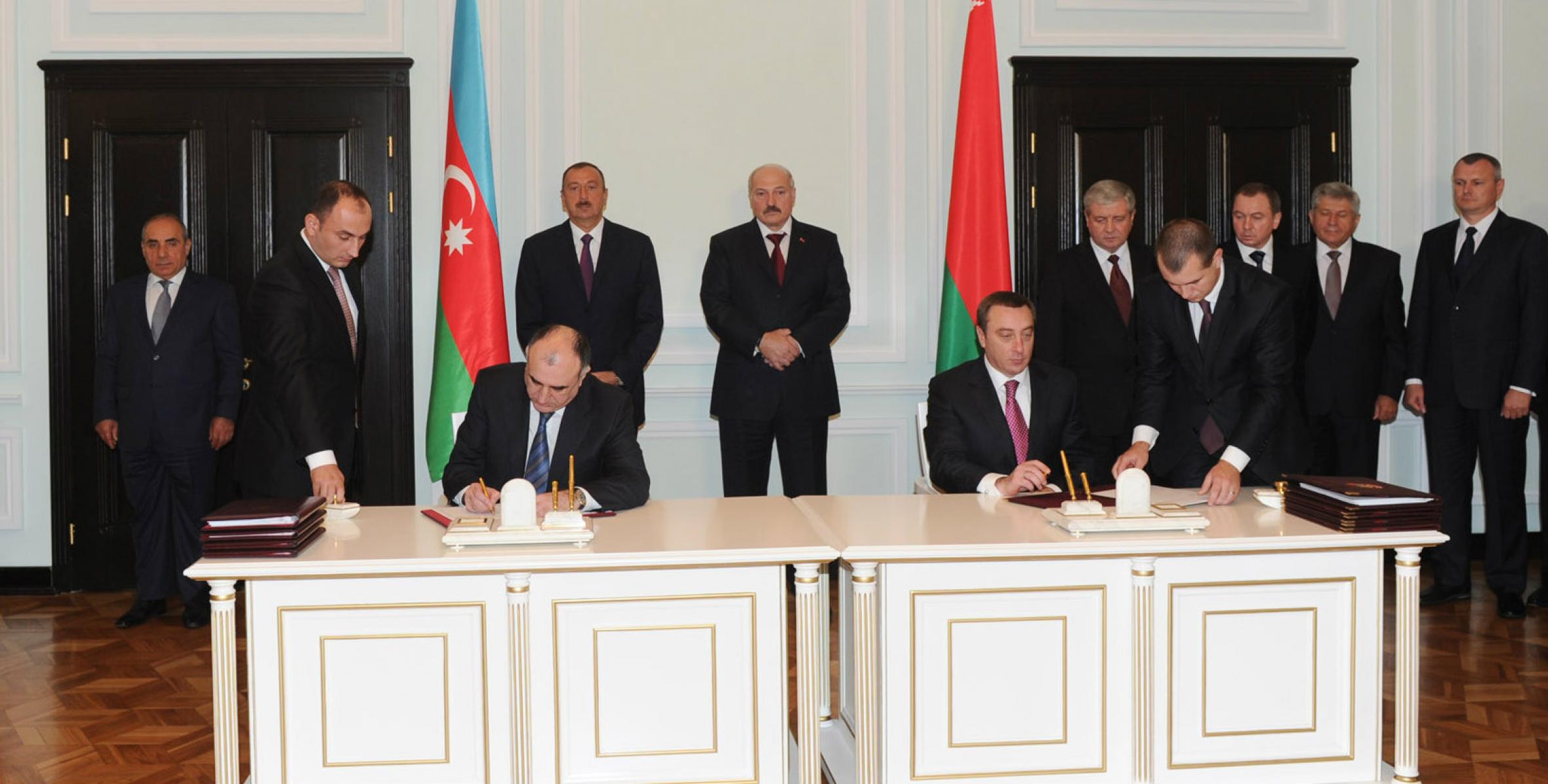 Azərbaycan-Belarus sənədlərinin imzalanması mərasimi olmuşdur