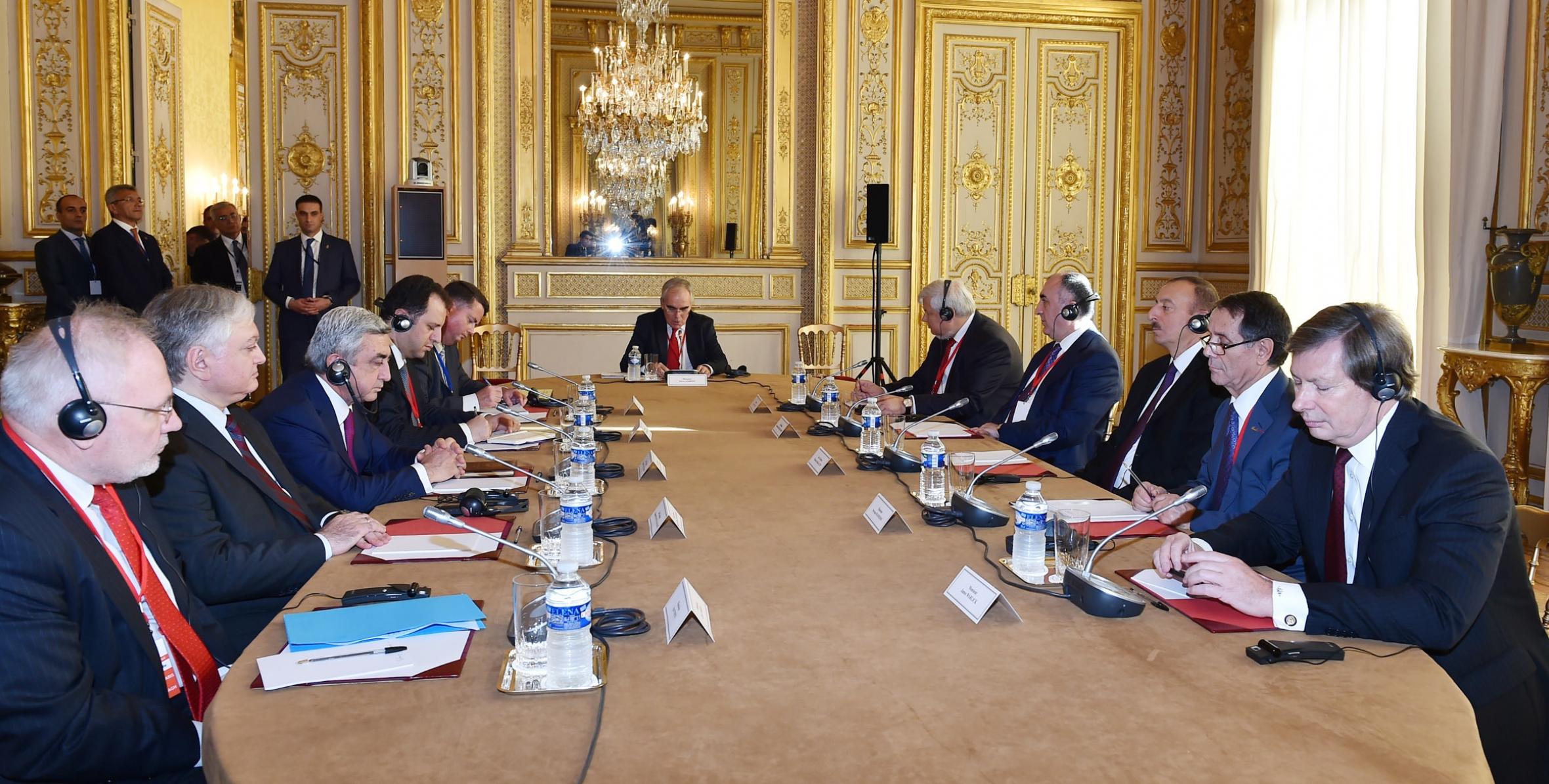 В Париже состоялась встреча Президента Азербайджана  Ильхама Алиева и Президента Армении Сержа Саргсяна