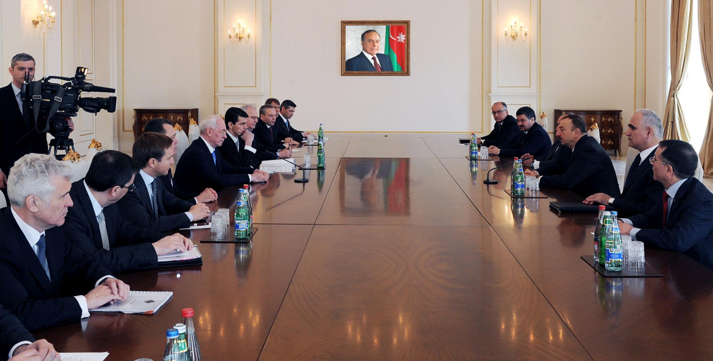 Ilham Aliyev received a delegation led by Ukrainian Prime Minister Mykola Azarov