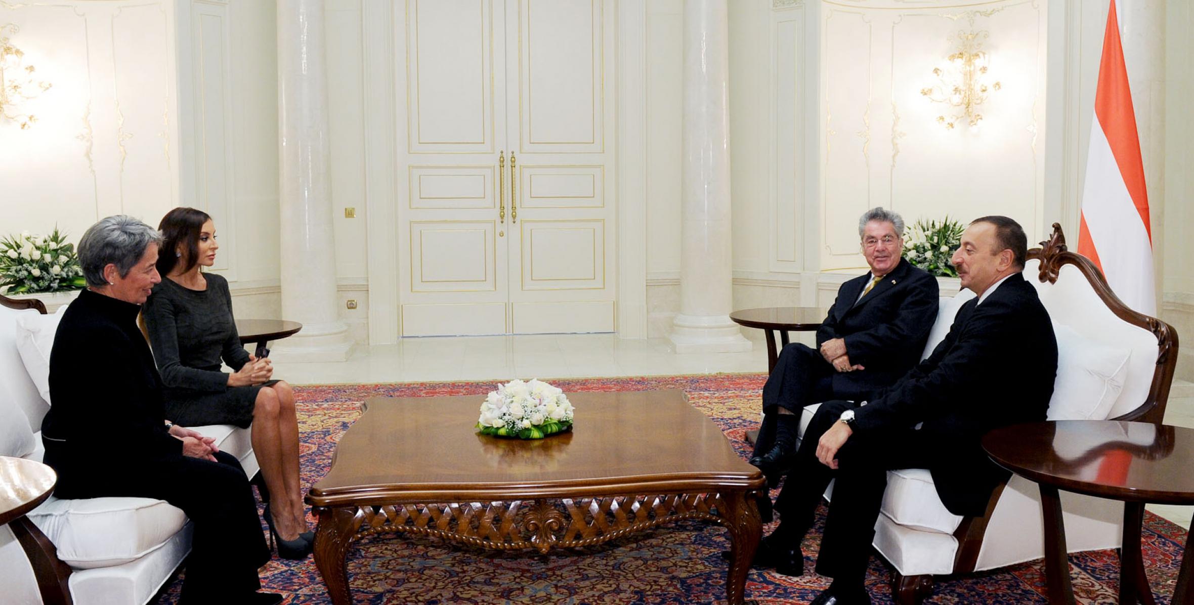 Состоялась совместная встреча Ильхама Алиева с Федеральным Президентом Австрийской Республики Хайнцем Фишером
