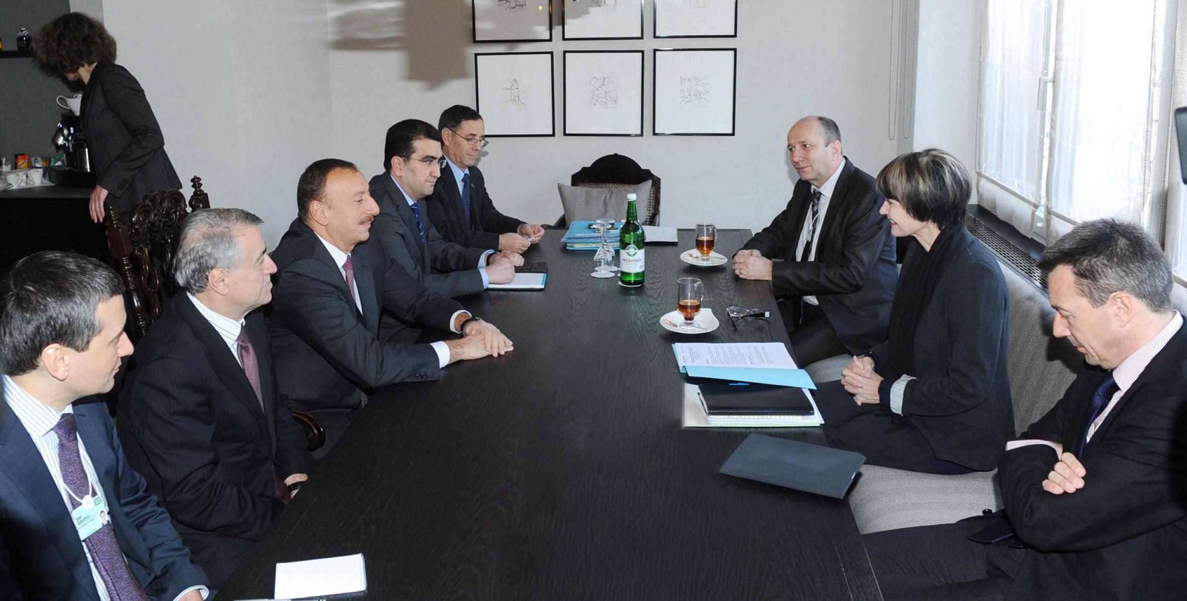 Ilham Aliyev had a meeting with President of the Swiss Confederation, Micheline Calmy-Rey