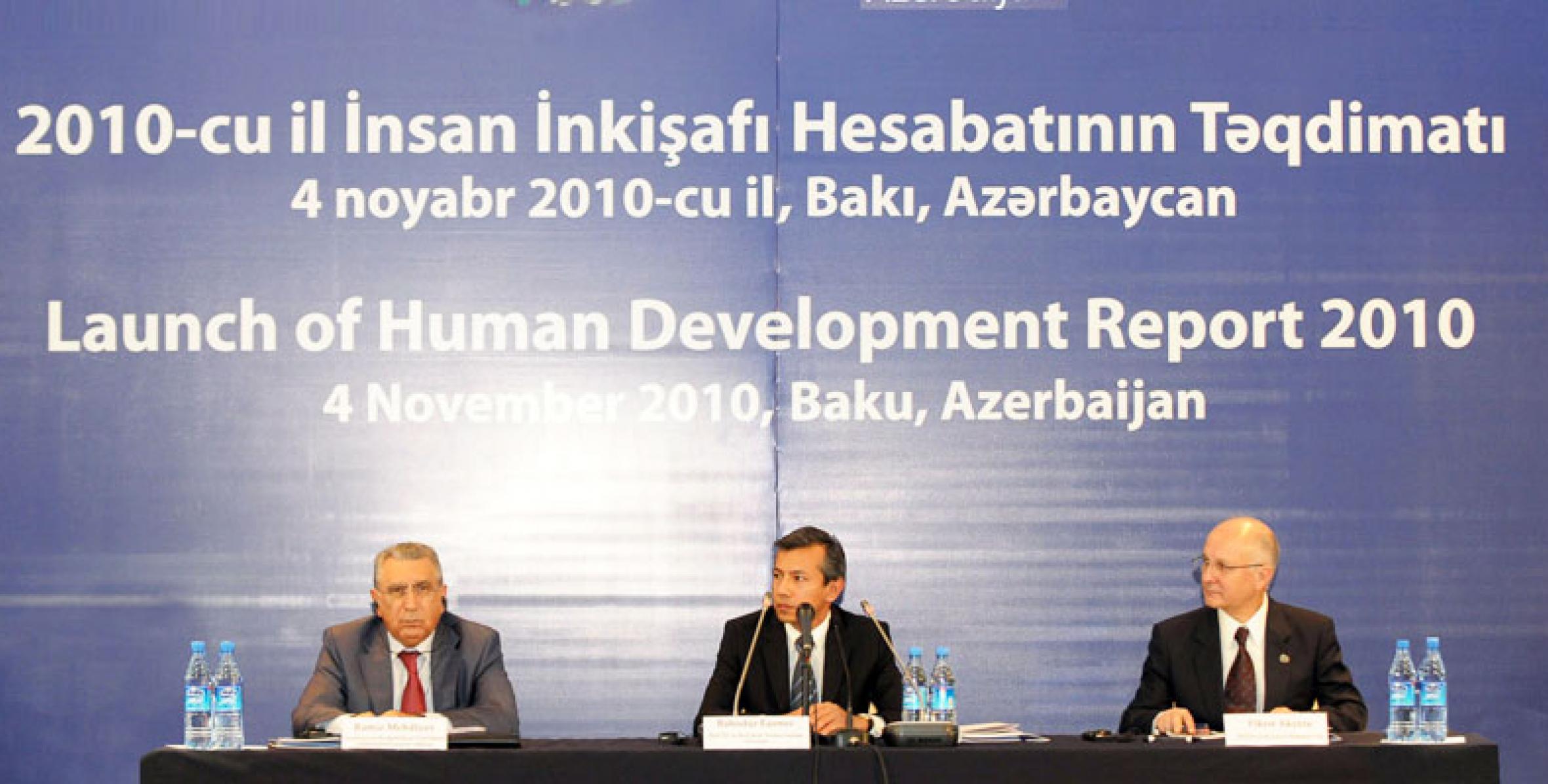 Chief of Staff of the Presidential Administration attended the launch of Human Development Report 2010 of the United Nations Development Program