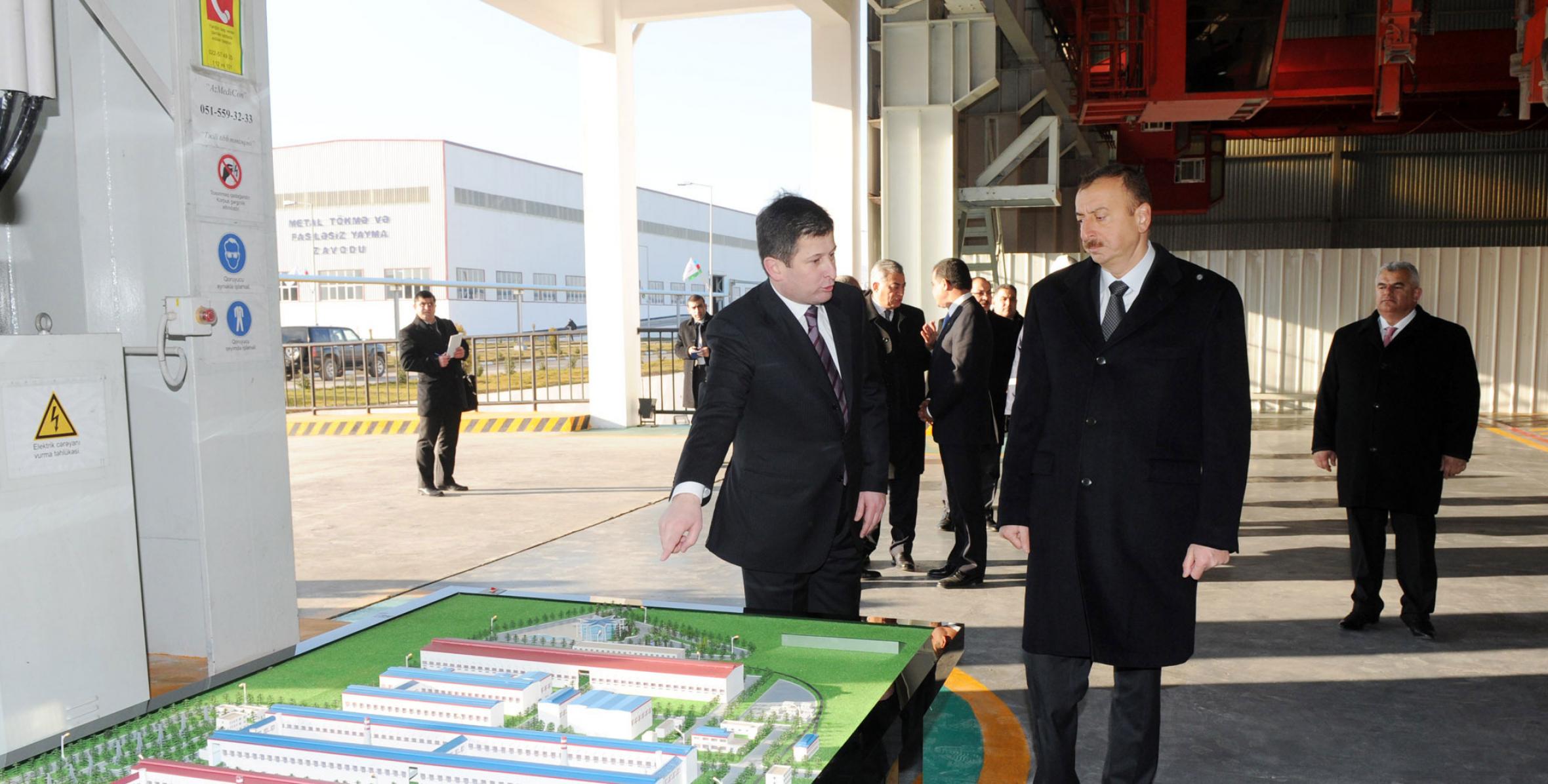 İlham Əliyev “DET AL” Alüminium MMC-nin Gəncə alüminium zavodu kompleksinin açılışında iştirak etmişdir