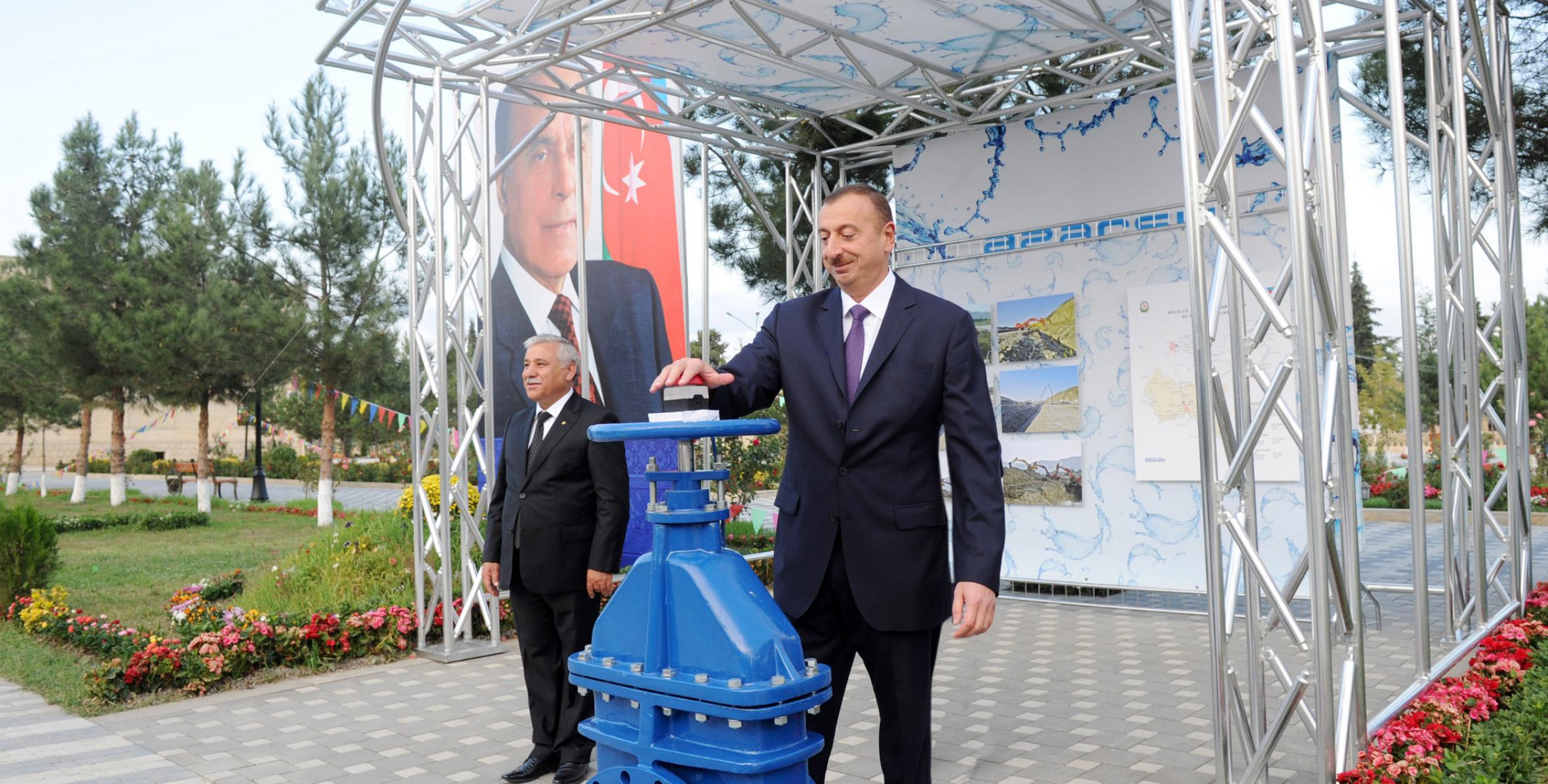 Ильхам Алиев ознакомился с ходом работ по строительству водопровода Кюллюлю-Зардаб