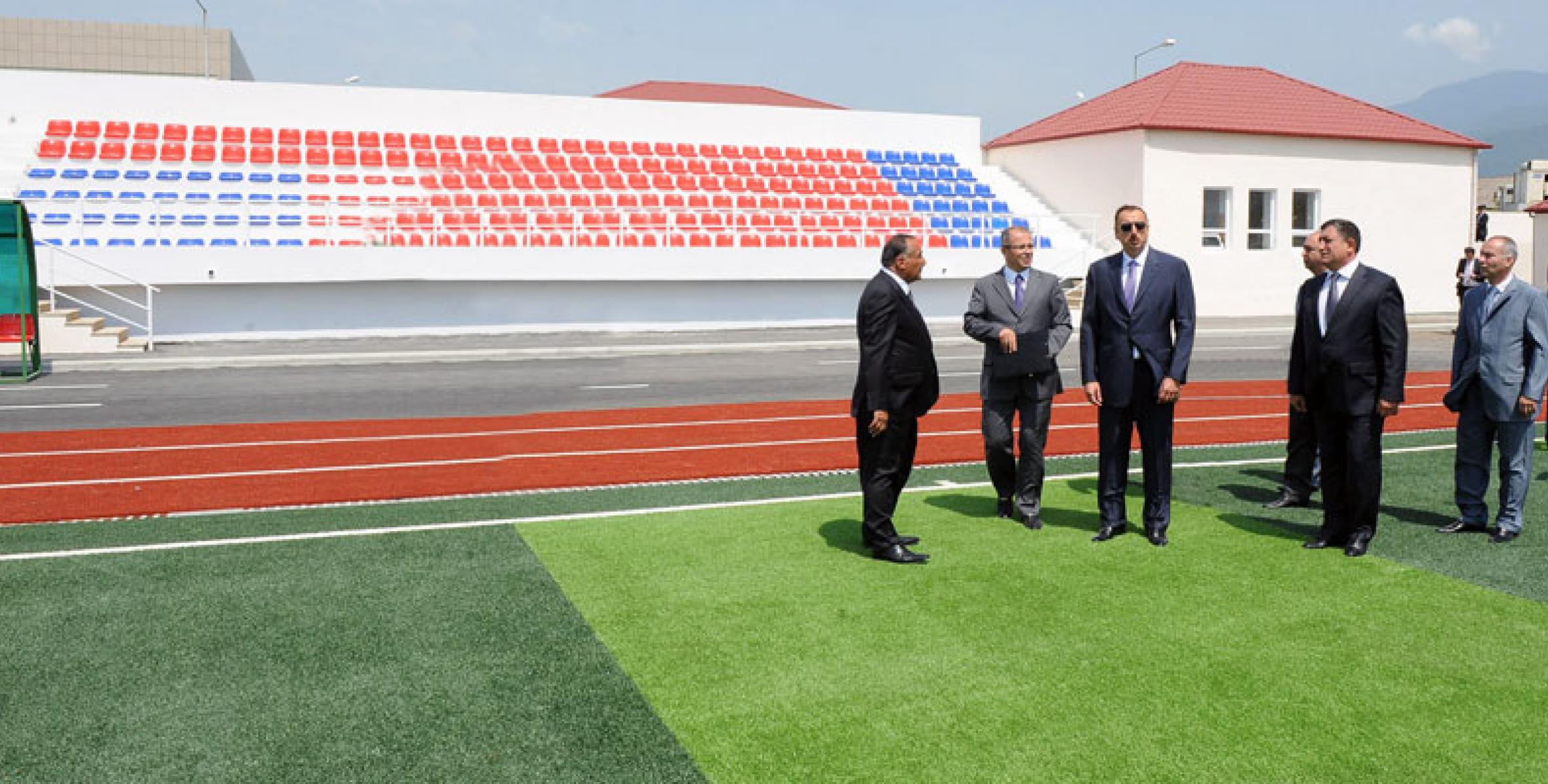 İlham Əliyev Balakən Olimpiya-İdman Kompleksinin açılışında iştirak etmişdir