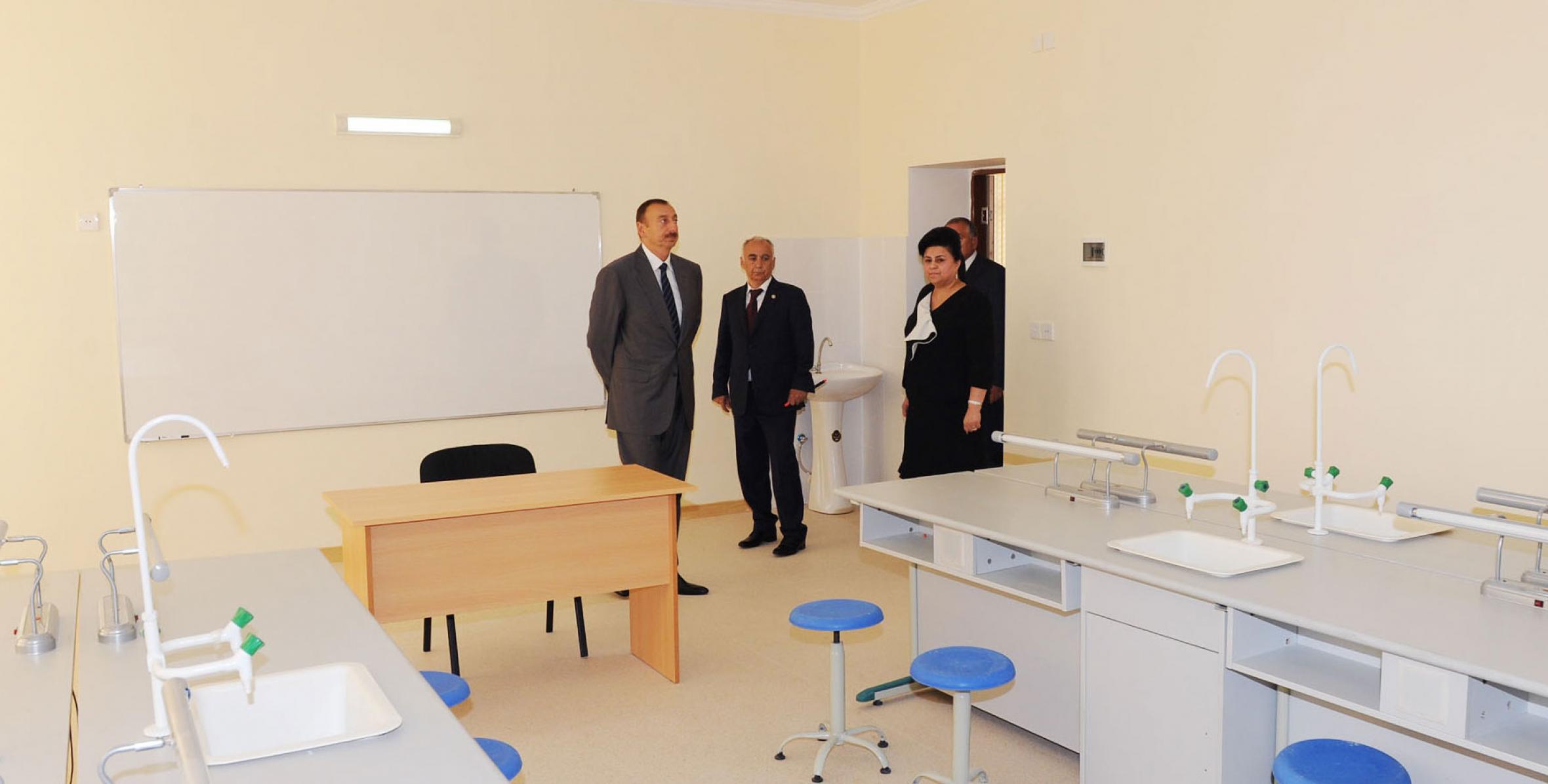 Ilham Aliyev examined secondary schools in the Sabunchu, Nizami, Surakhani, Nasimi and Garadag districts after major overhaul and reconstruction