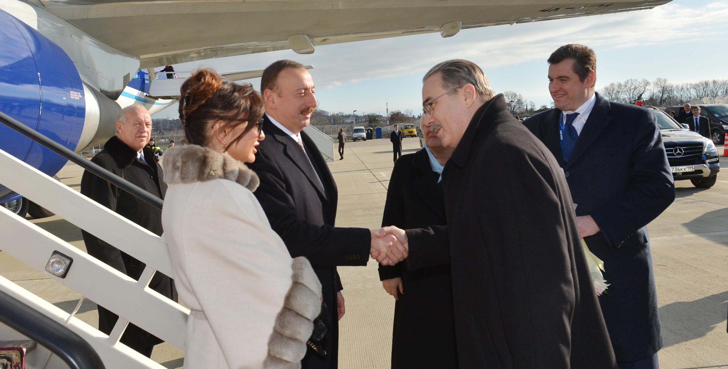 Ilham Aliyev arrived in the Russian Federation on a working visit