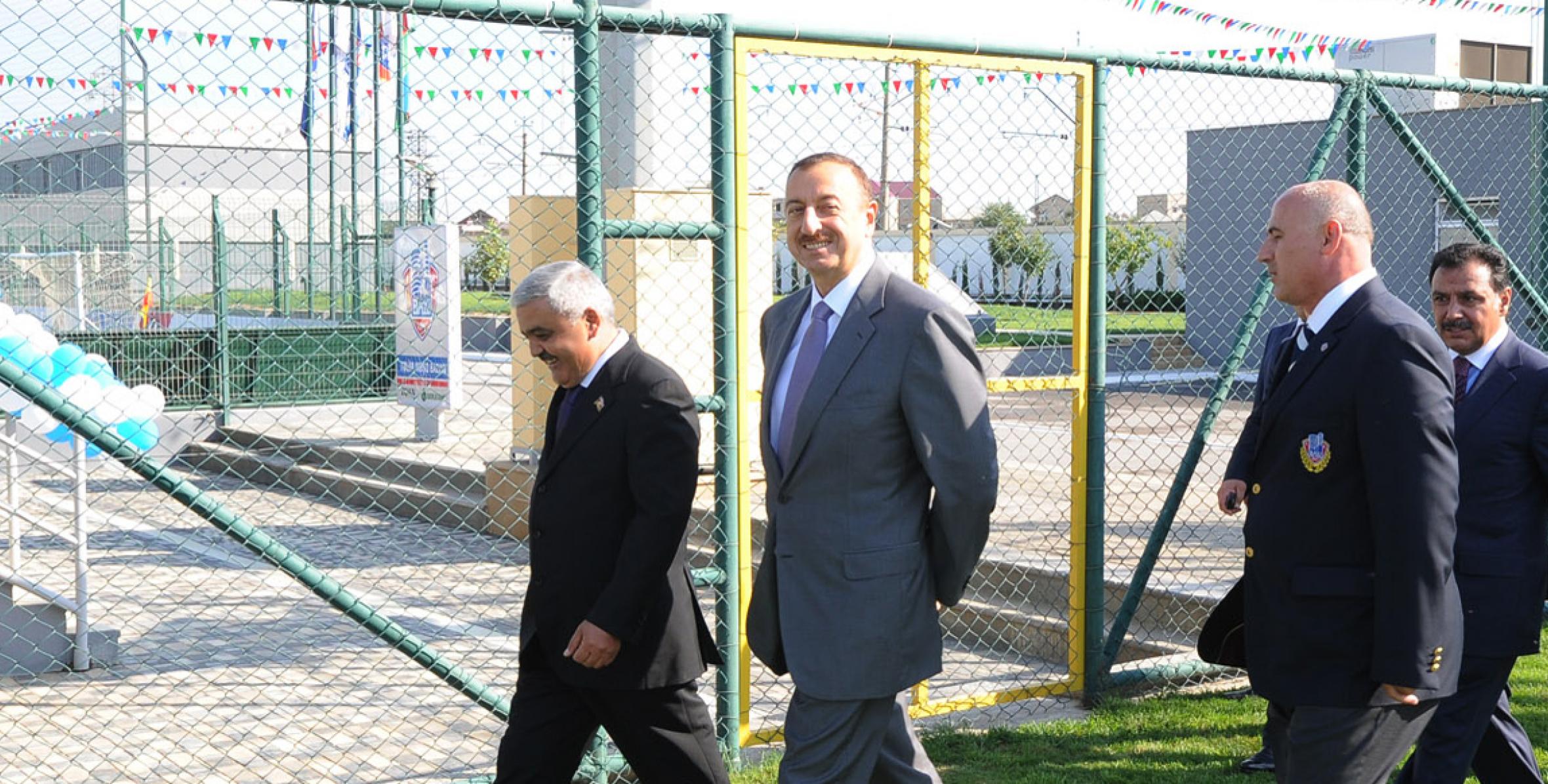 Ilham Aliyev attended a ceremony to commission a new training camp of Baki Football Club