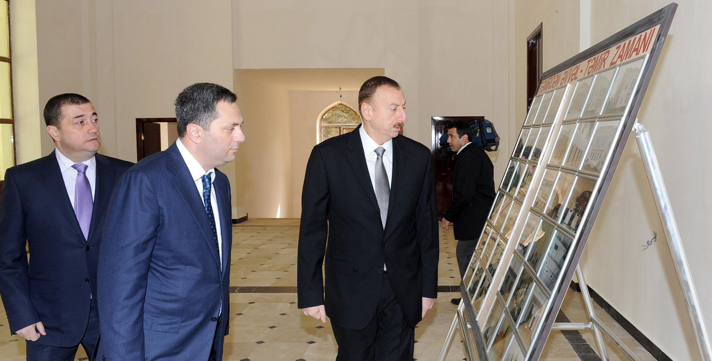 Ilham Aliyev examined the reconstruction of the Masalli culture house