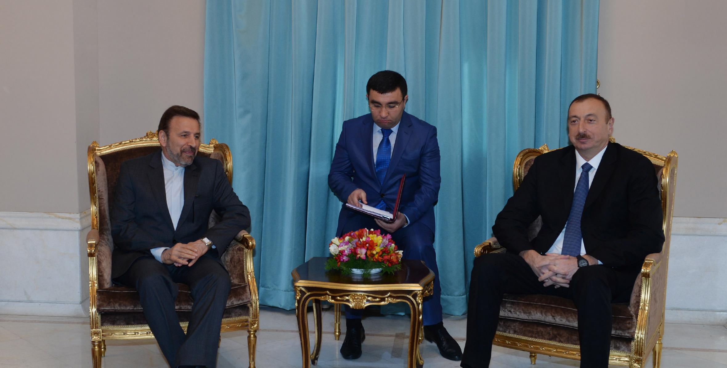 Ильхам Алиев встретился с министром связи и информационных технологий Ирана, сопредседателем межправительственной комиссии Махмудом Ваэзи