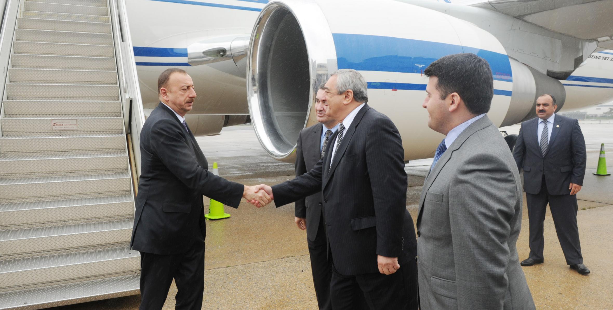 Ильхам Алиев прибыл с рабочим визитом в Соединенные Штаты Америки