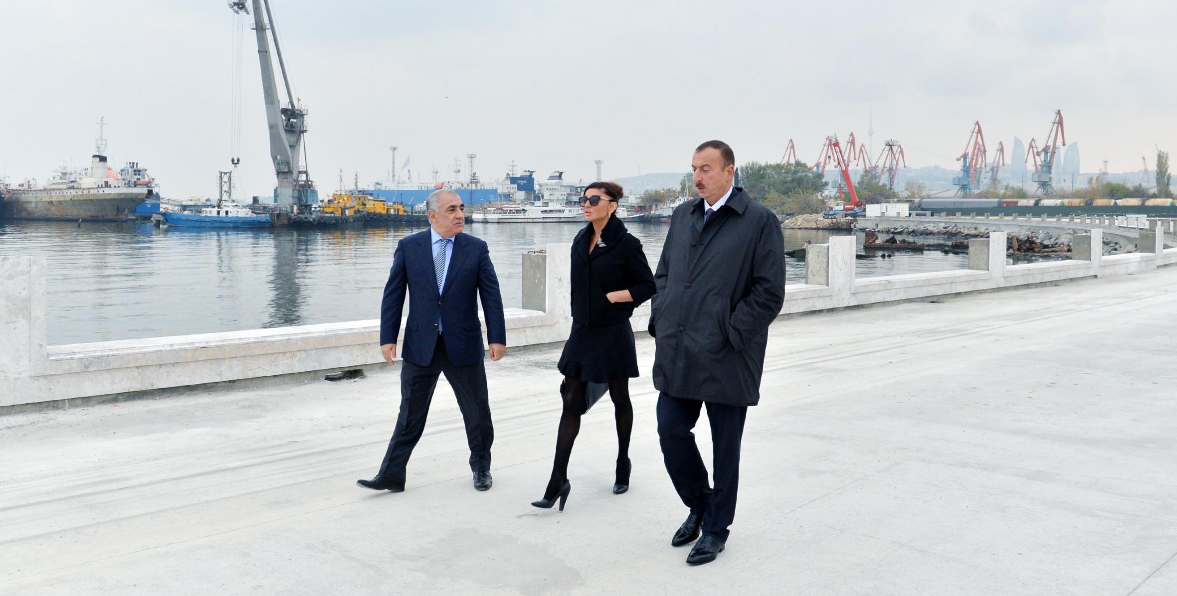 Ilham Aliyev has inspected the course of construction work on the boulevard of Baku White City