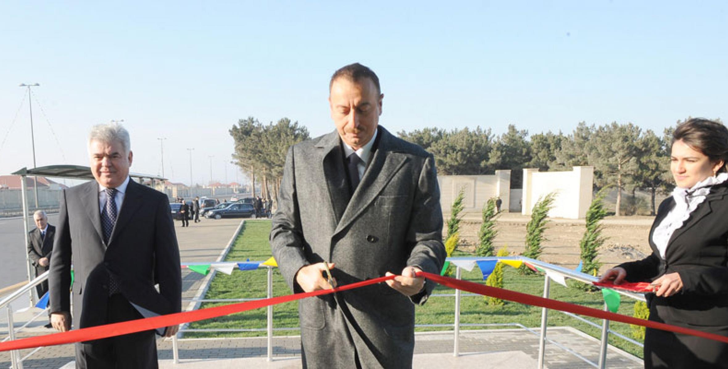 Ilham Aliyev took part at the opening of several road infrastructure facilities