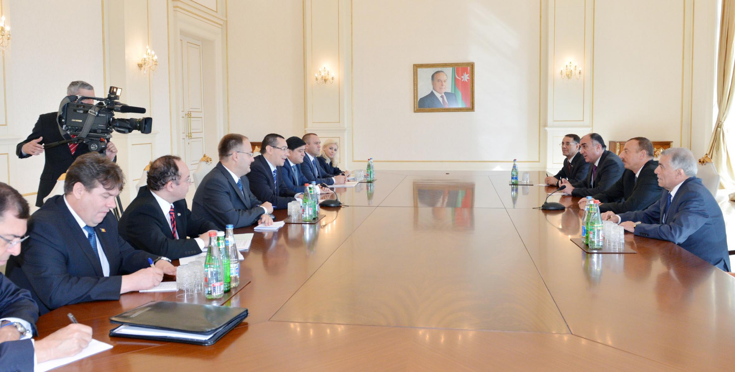 Ilham Aliyev received a delegation led by the Prime Minister of Romania