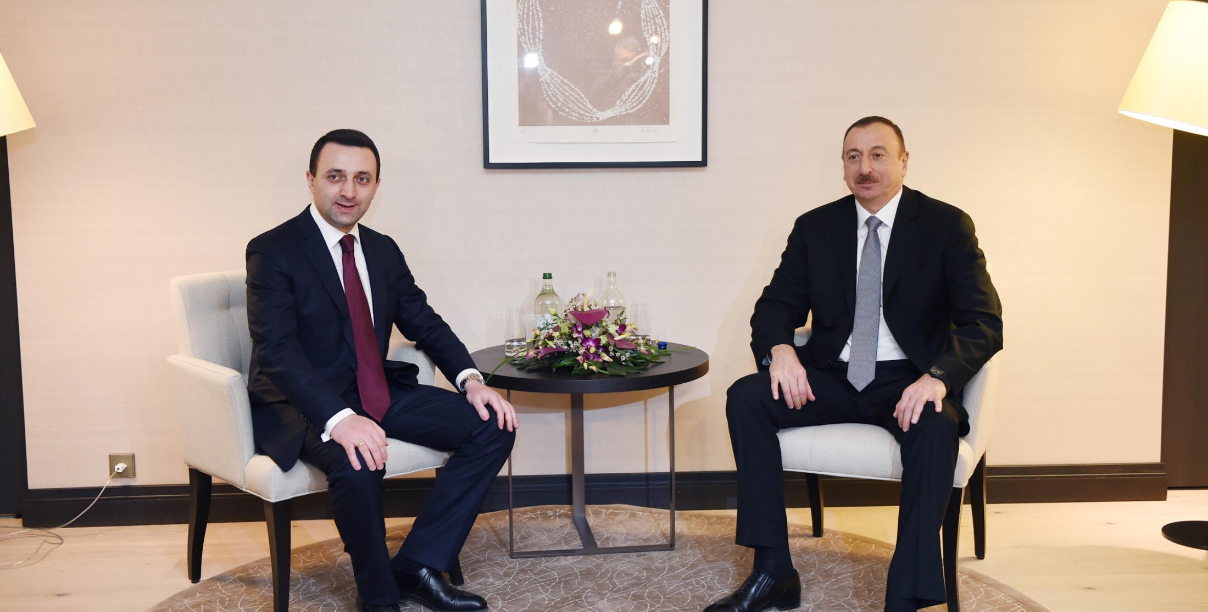 Состоялась встреча Ильхама Алиева с премьер-министром Грузии Ираклием Гарибашвили
