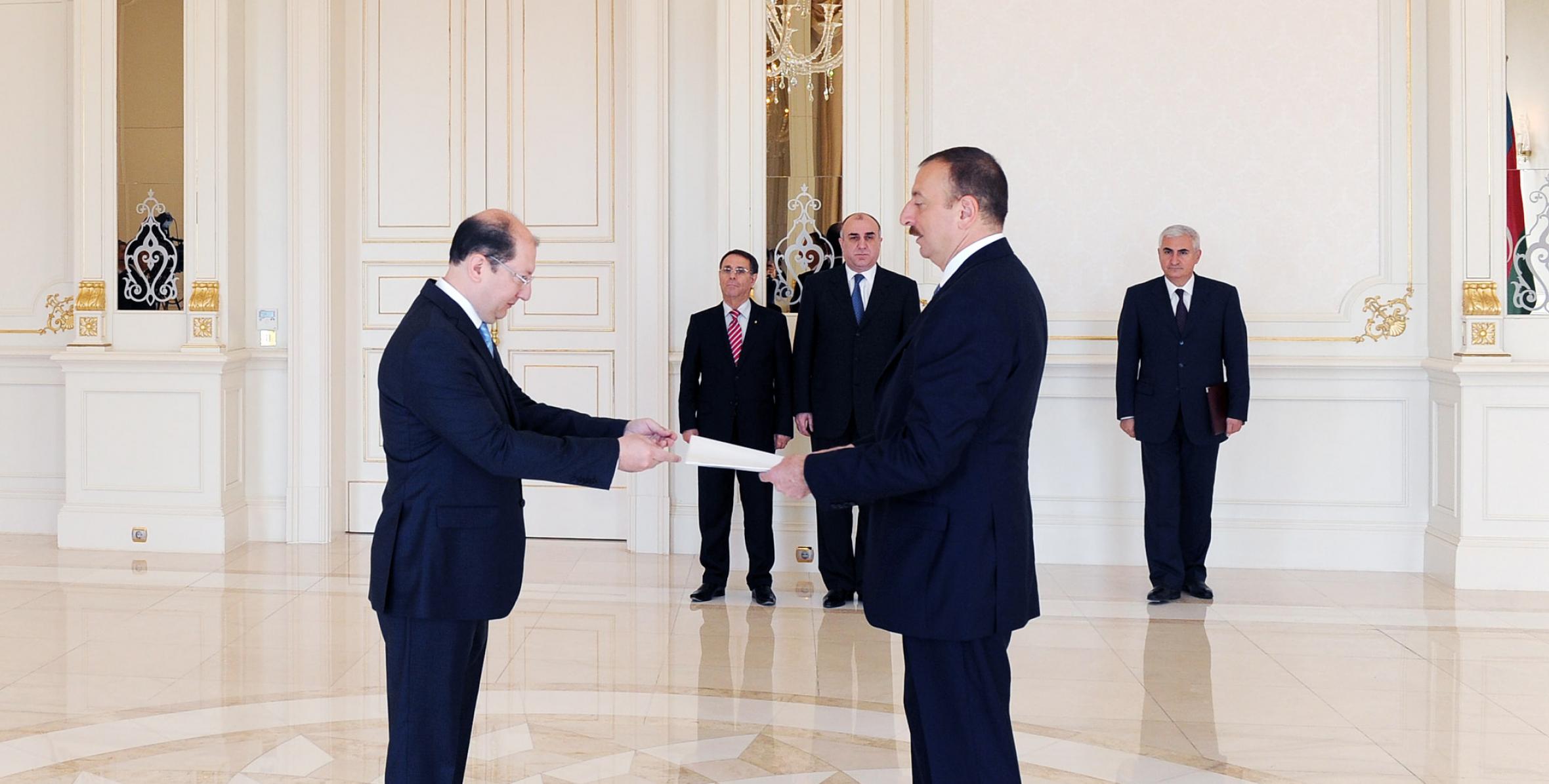 Ilham Aliyev accepted the credentials of the newly-appointed Ambassador ...