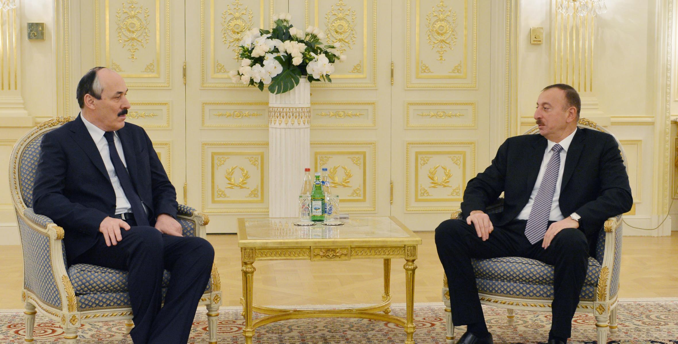 Ilham Aliyev received a delegation led by the President of Dagestan Ramazan Abdulatipov