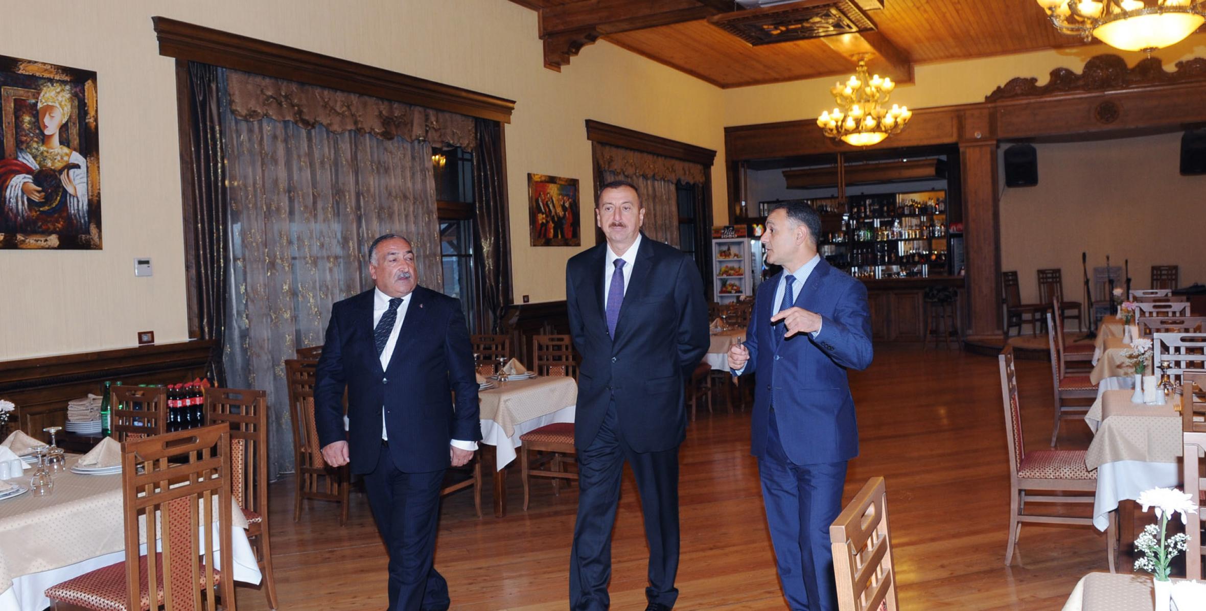 Ilham Aliyev reviewed the Sharadil recreation center in Shamakhi