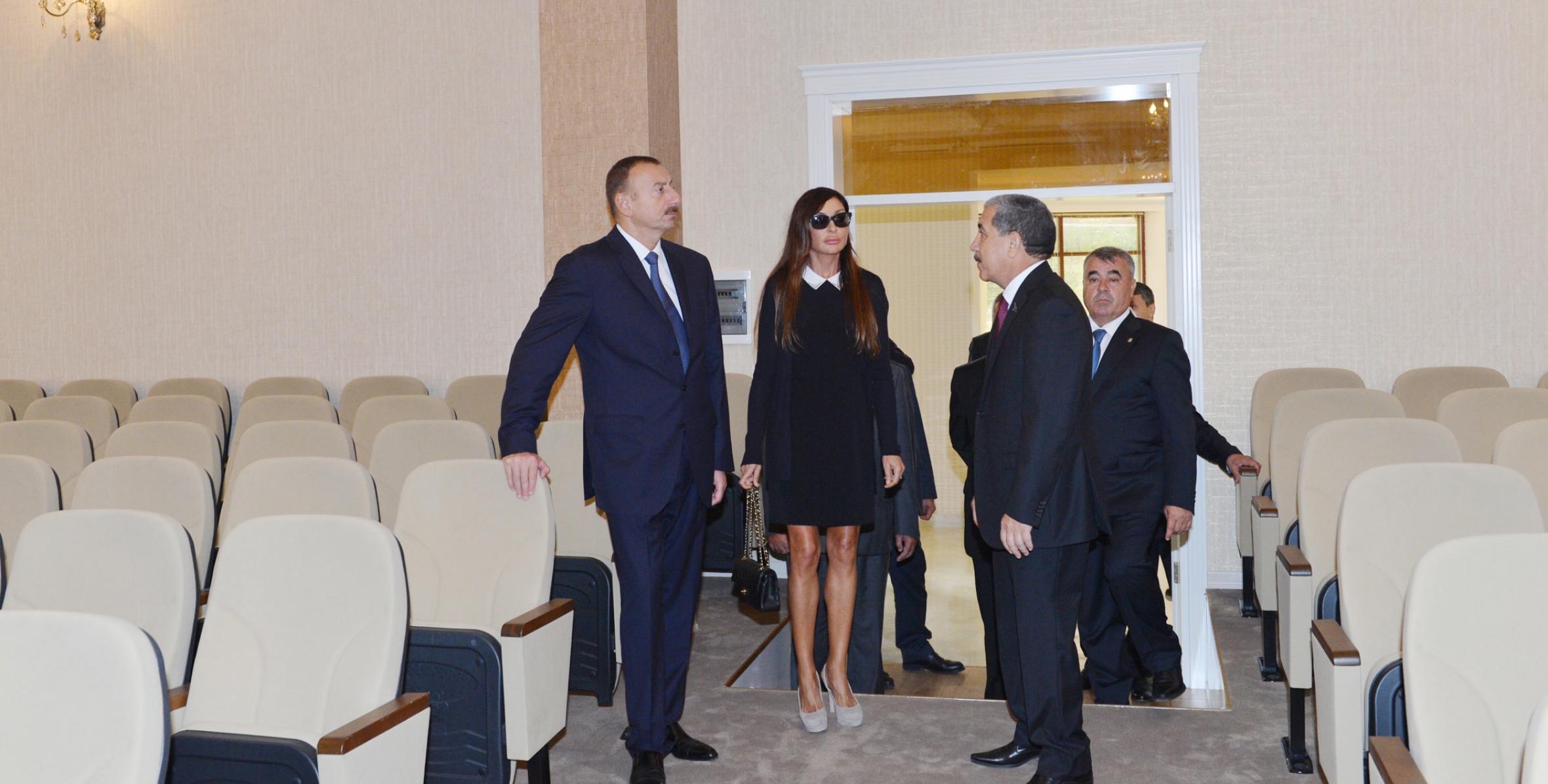 As part of a visit to Guba, Ilham Aliyev attended the opening of an educational, sports and recreation complex of the Azerbaijan State Economic University