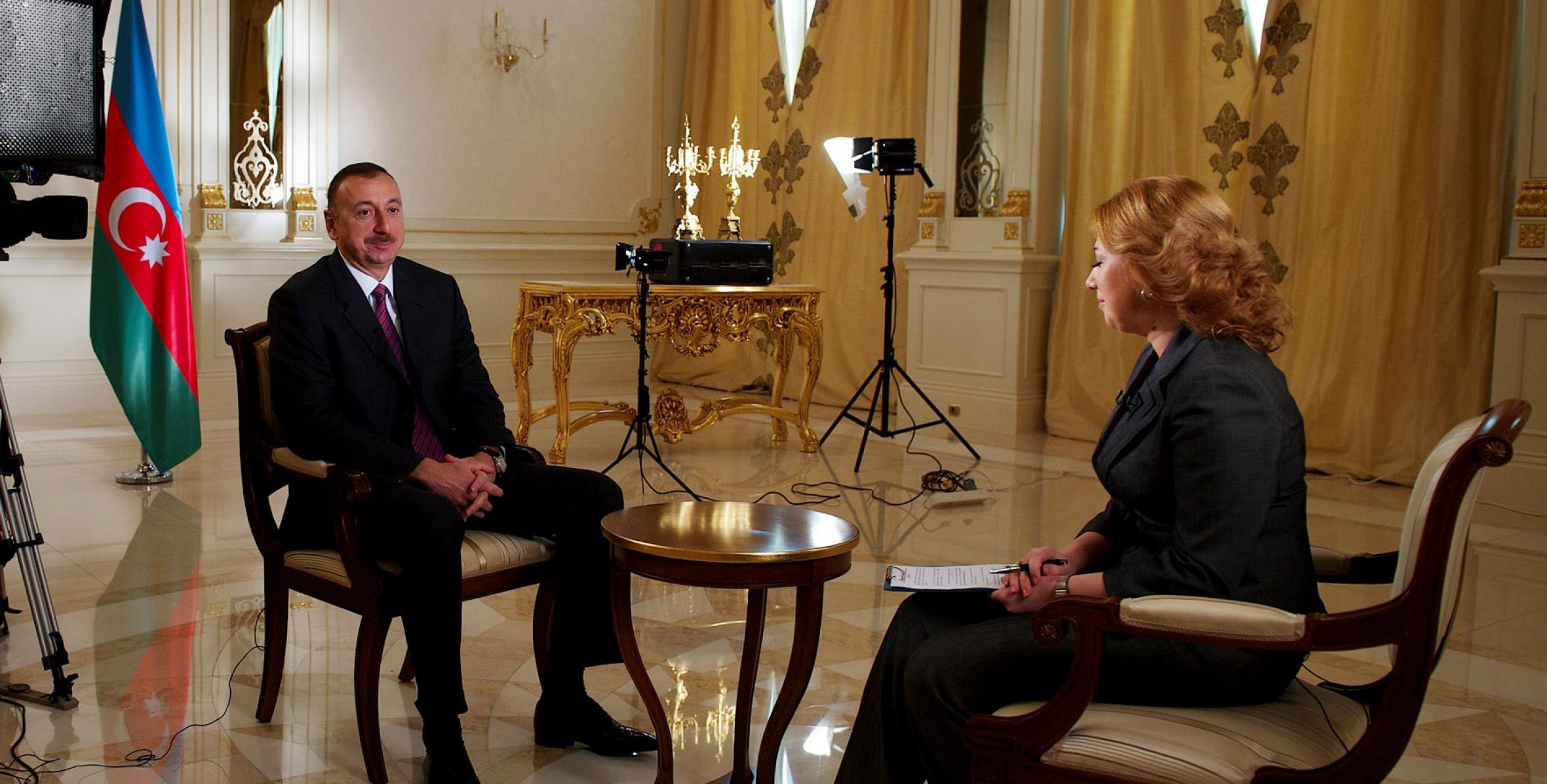 Ilham Aliyev was interviewed by Interstate Television and Radio Company Mir