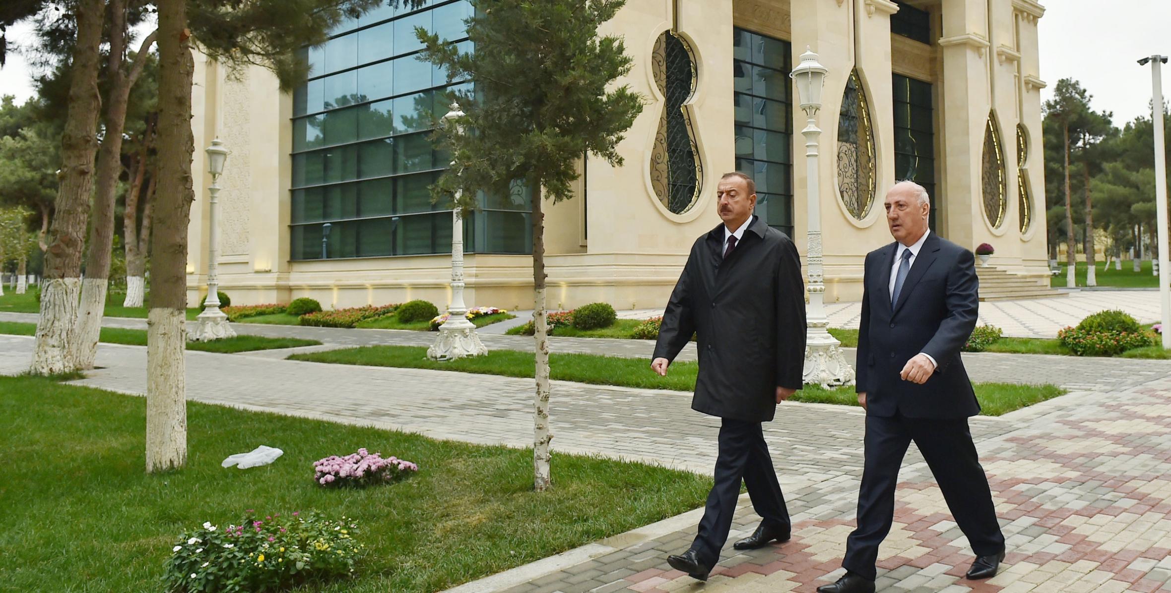 Ильхам Алиев принял участие в открытии музыкальной школы в Хырдалане